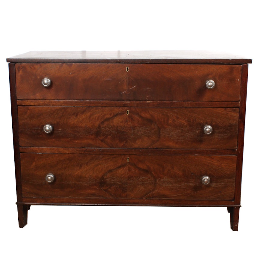 Wood Veneered Chest of Drawers; Early 20th Century