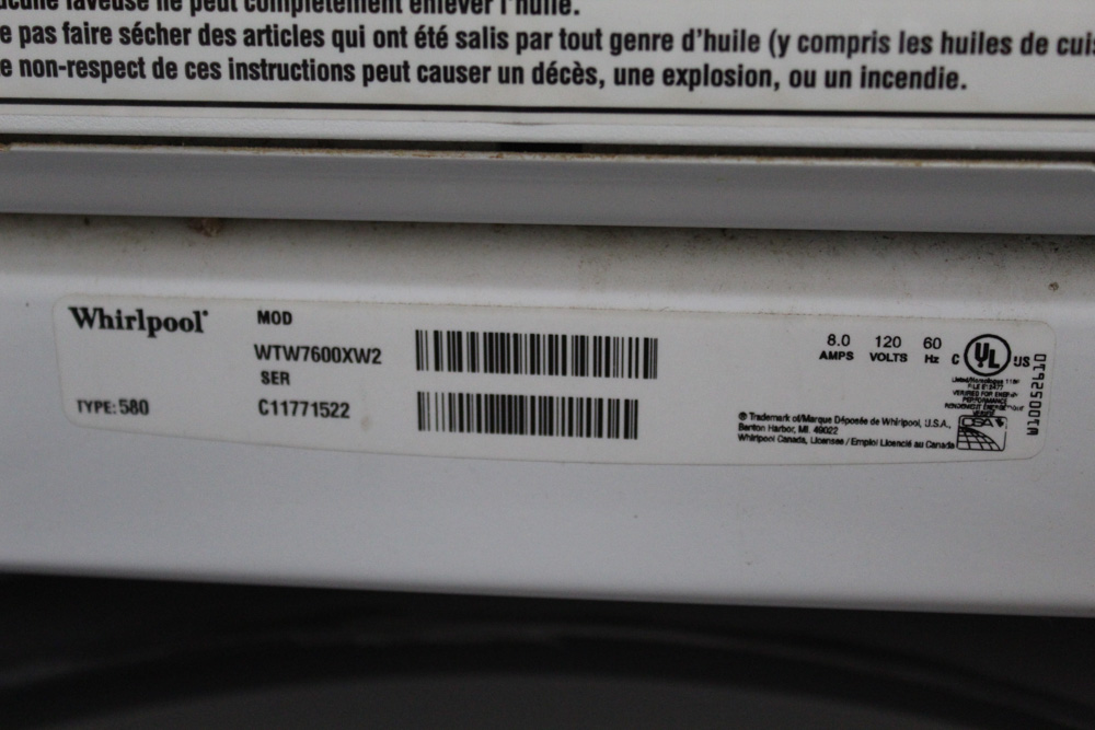 Whirlpool Cabrio Washer