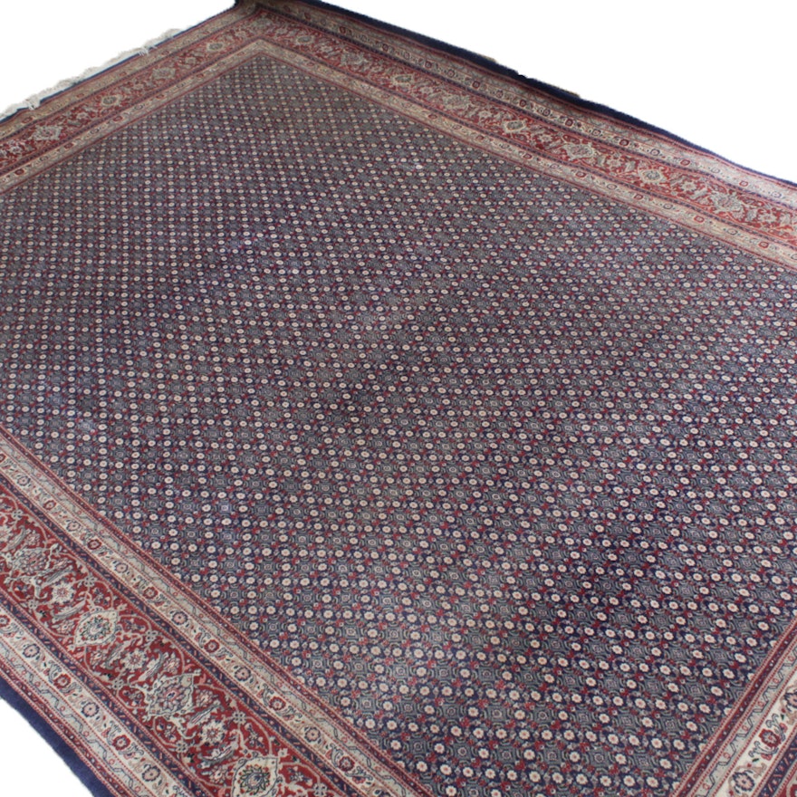 Hand-Knotted Indo-Persian Bijar Rug