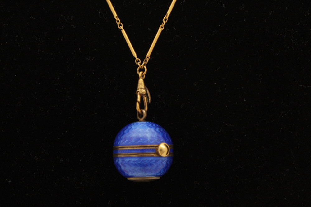 Victorian Bucherer Enamel Pendant Watch on Amerikaner Chain, circa 1890s
