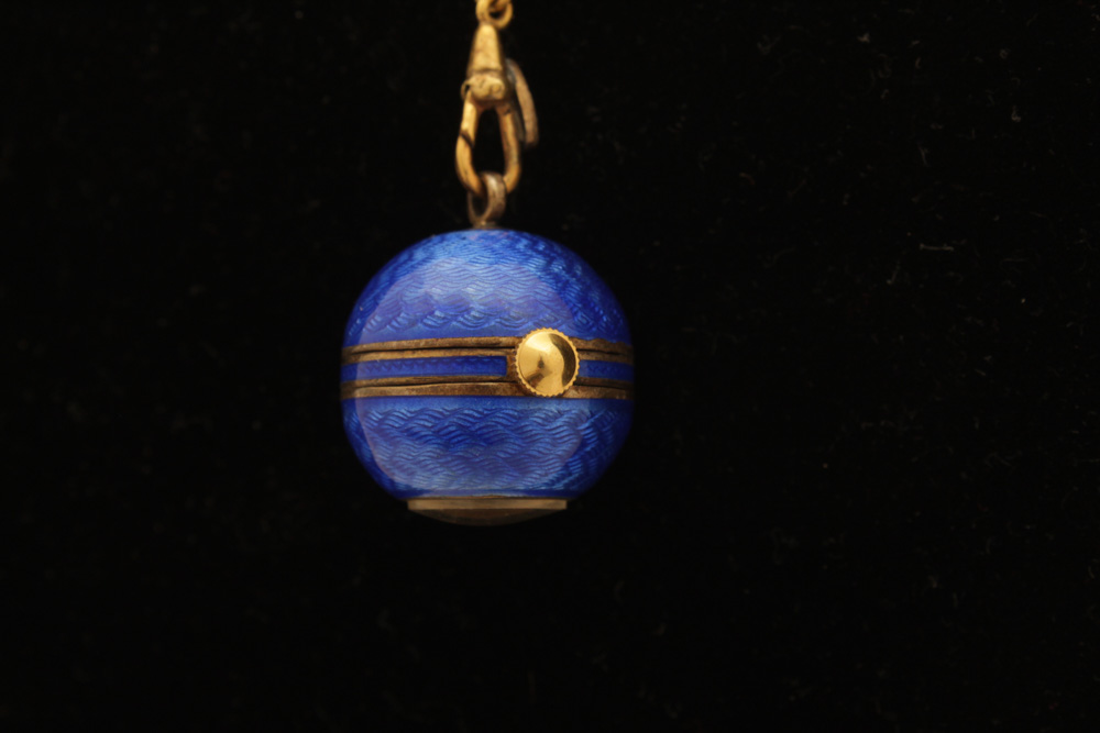Victorian Bucherer Enamel Pendant Watch on Amerikaner Chain, circa 1890s
