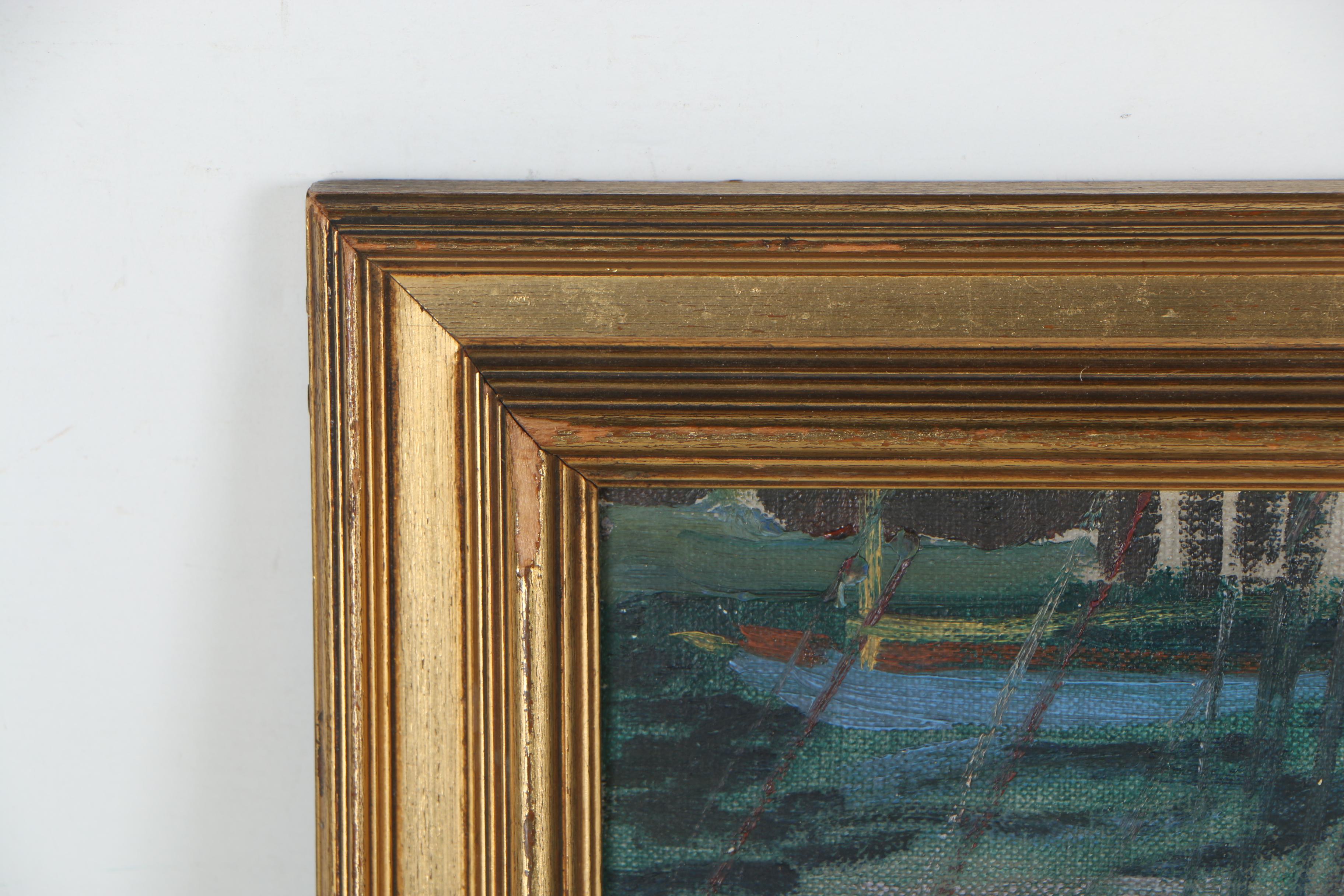 Reginald Grooms Oil Painting of Sailboats