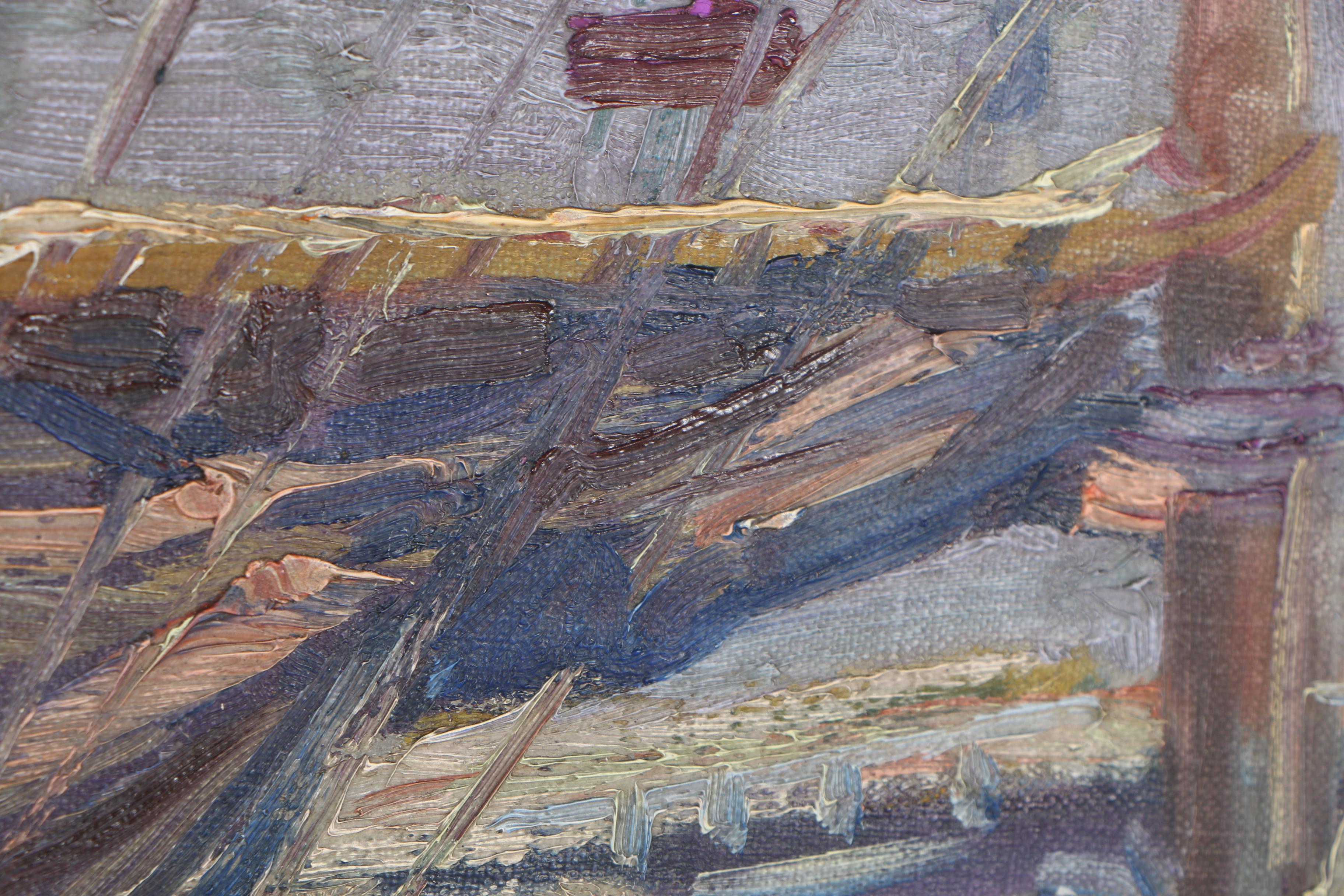 Reginald Grooms Oil Painting of Sailboats