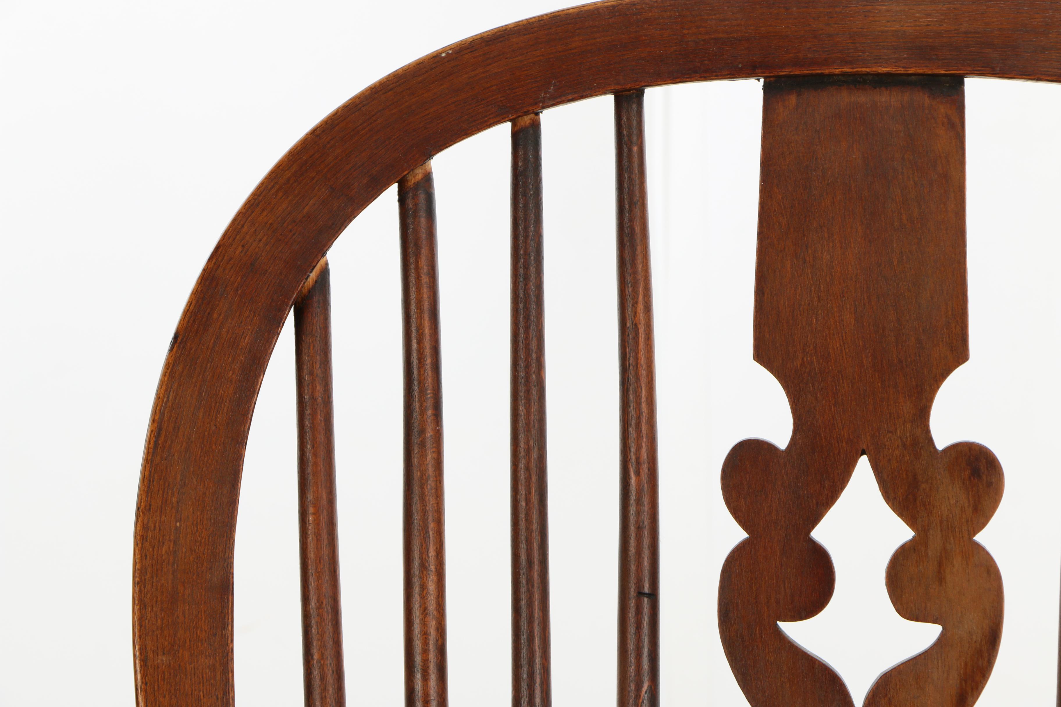 English Elm and Beech Windsor Armchair by W.F. Co. Ltd., Early 20th Century