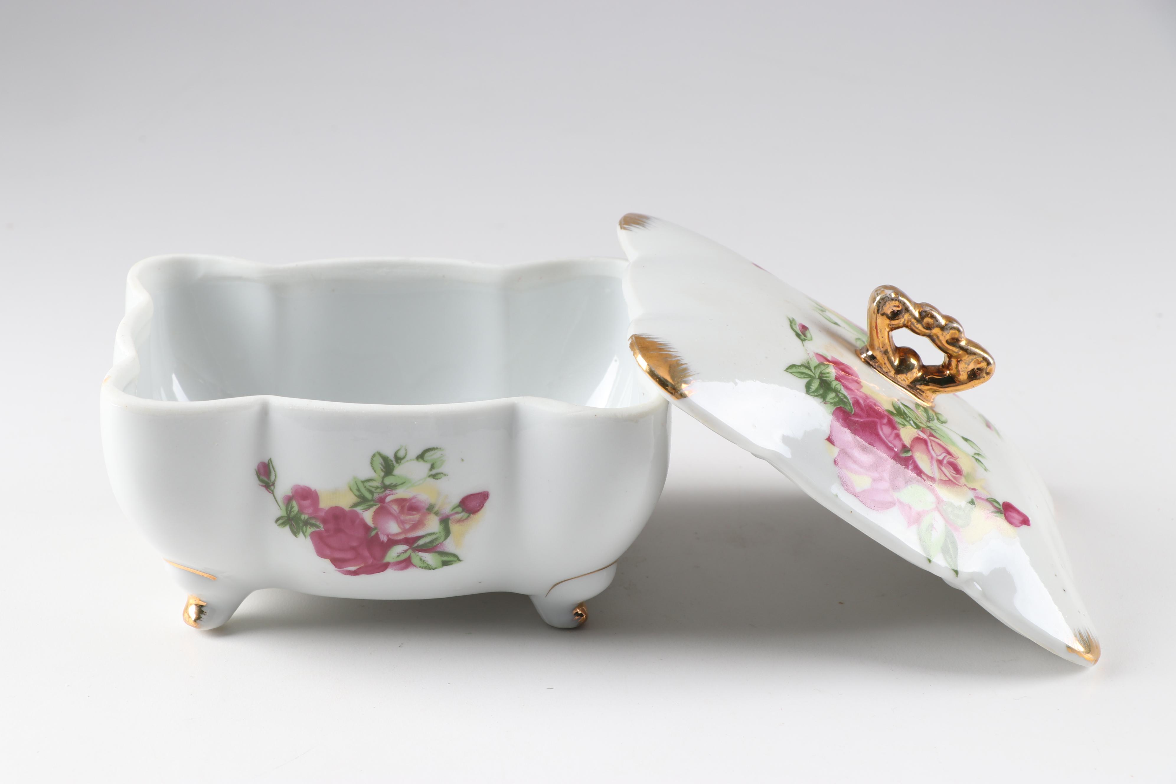 Hand-Painted Porcelain Figurines including Halsey Fifth, Mid/Late 20th Century