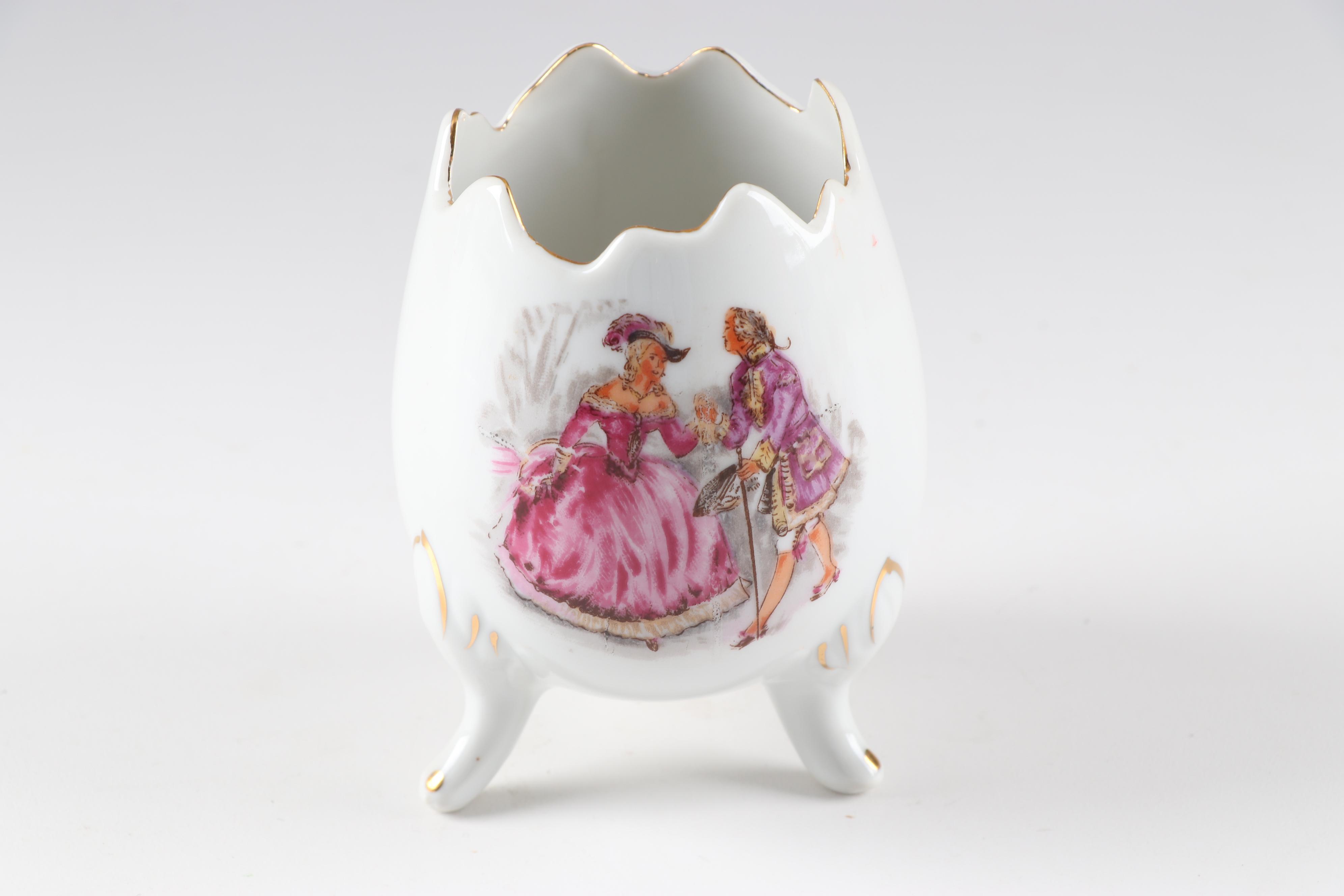 Hand-Painted Porcelain Figurines including Halsey Fifth, Mid/Late 20th Century