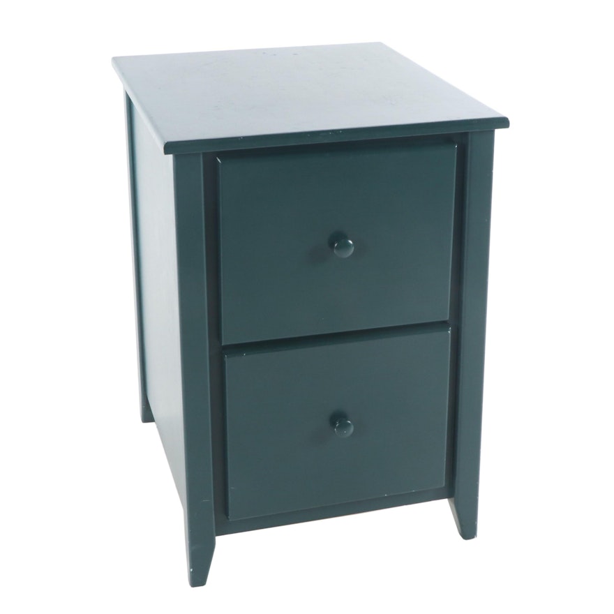 Painted Wood Two-Drawer File Cabinet, 21st Century