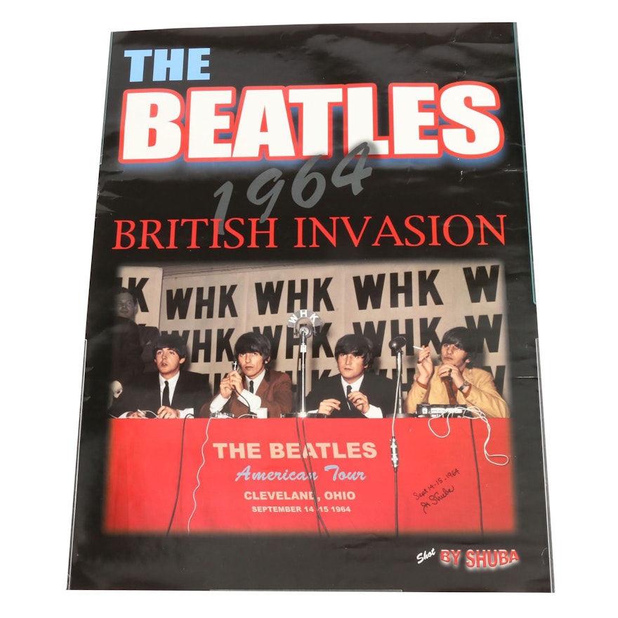 George Shuba Signed Beatles Poster
