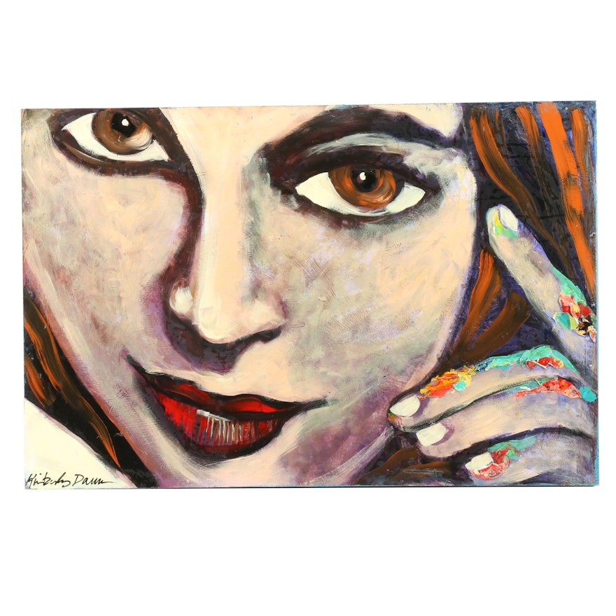 Kimberly Dawn Clayton Acrylic Painting "Brown Eyed Girl"