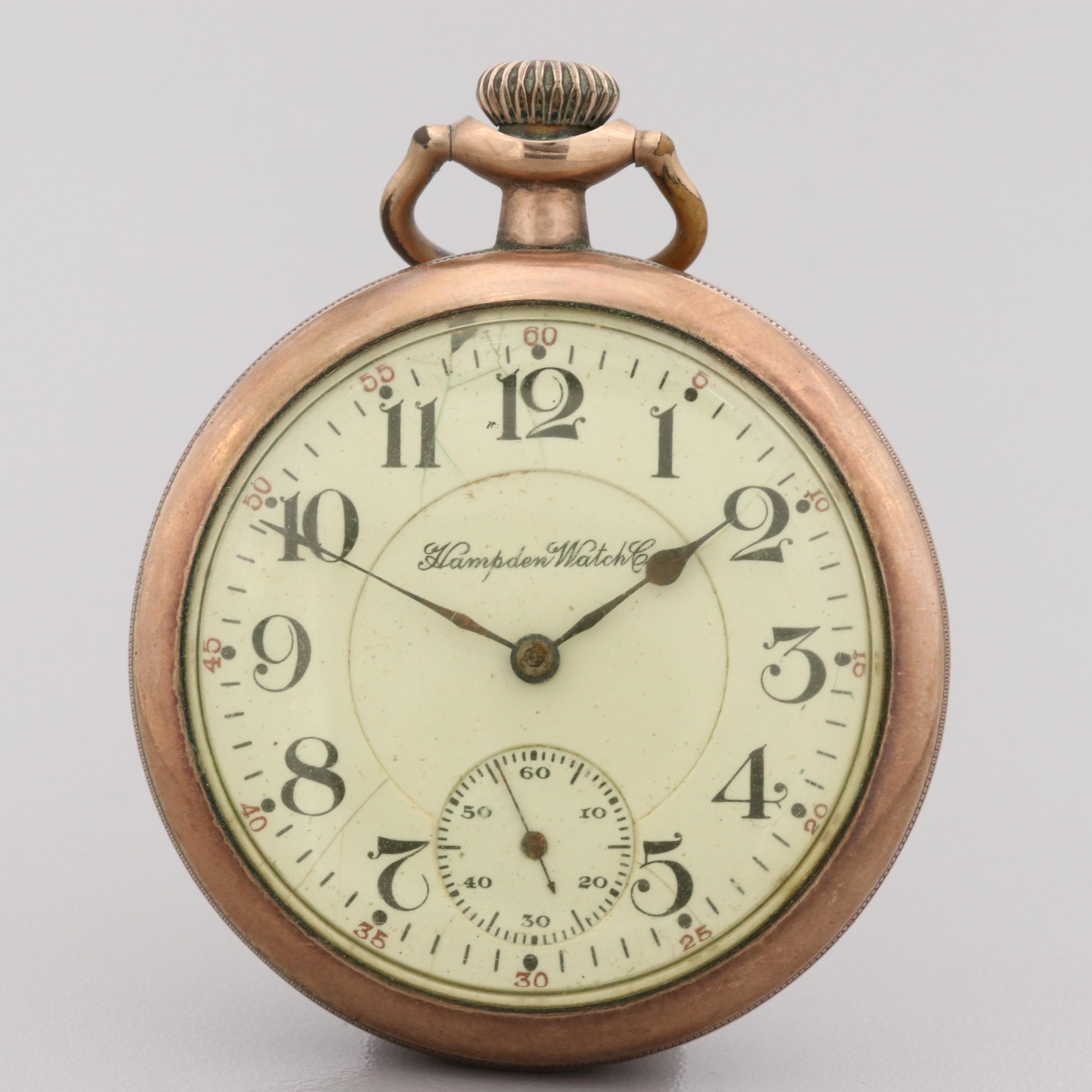 Hampden Gold Filled Pocket Watch, 1915