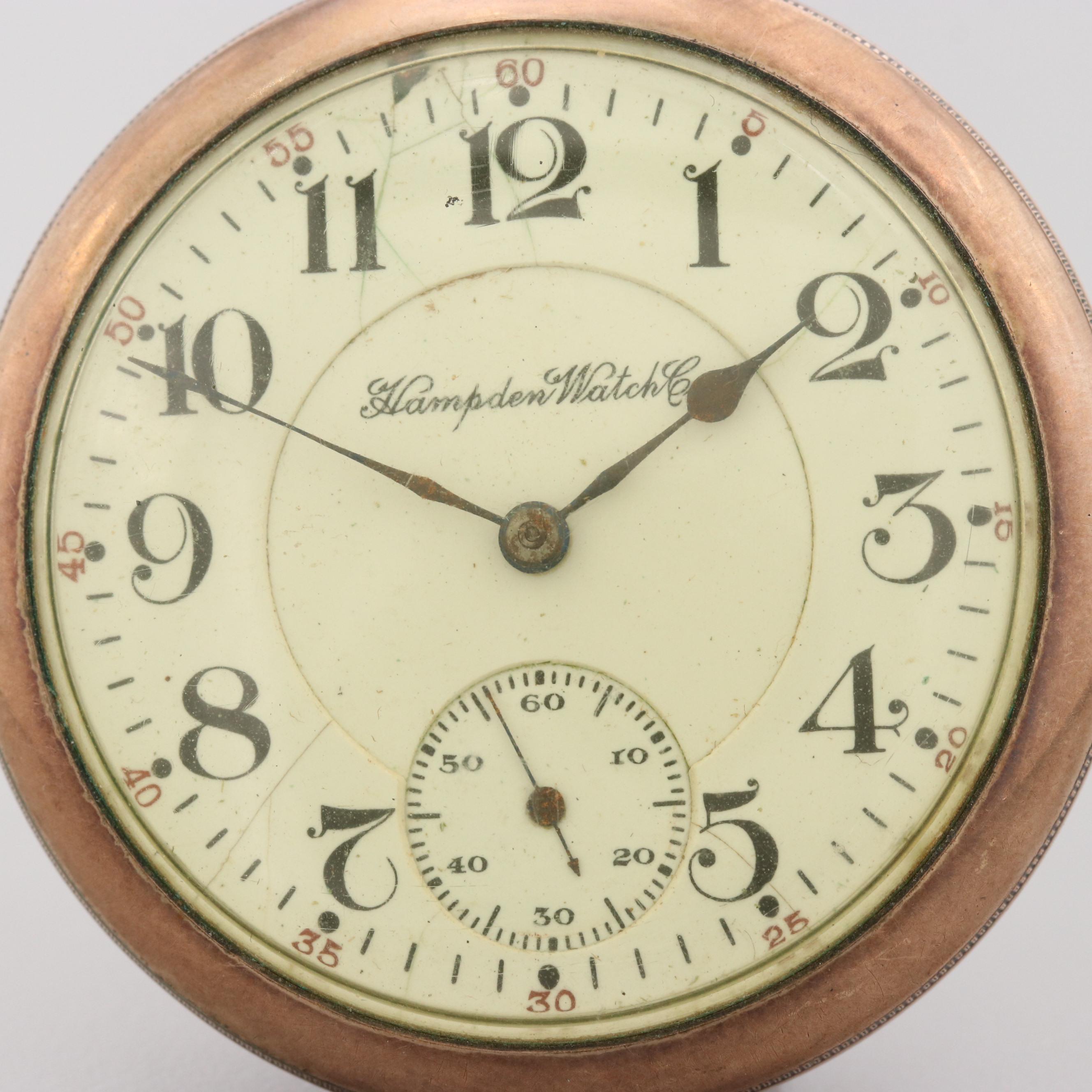 Hampden Gold Filled Pocket Watch, 1915