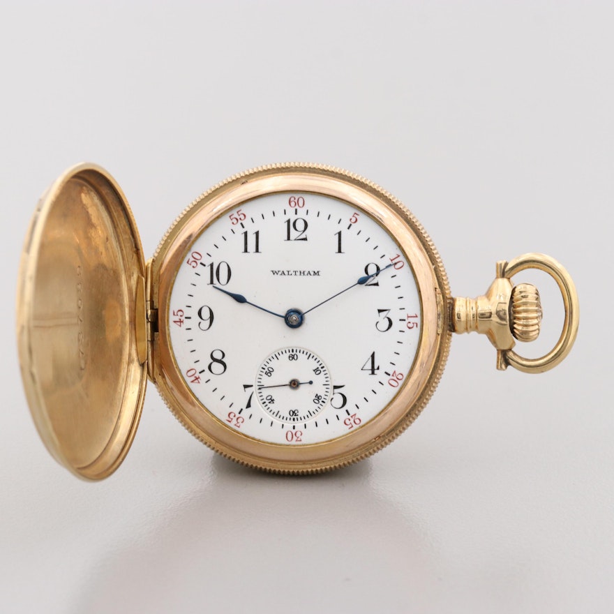 Antique Waltham Gold Filled Hunter Case Pocket Watch, 1910