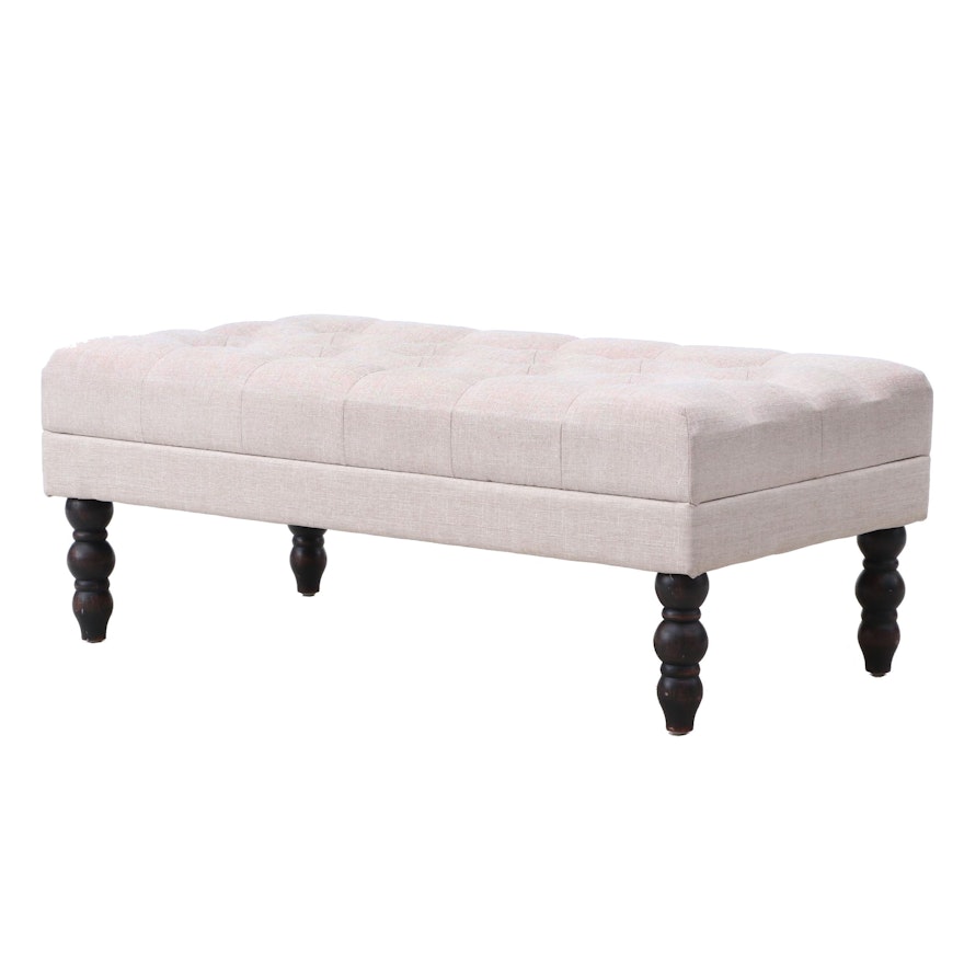 Button Tufted Ottoman