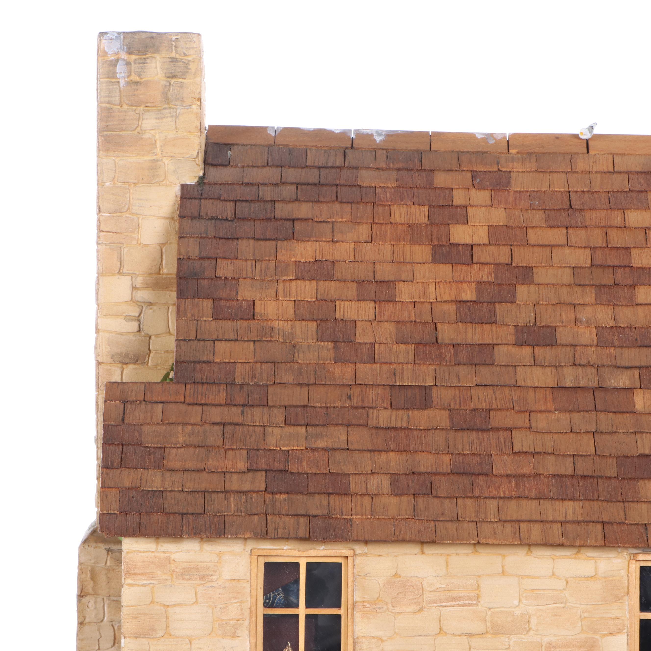 Brian Nichols Furnished Fisherman's Cottage Dollhouse Miniature, 1990