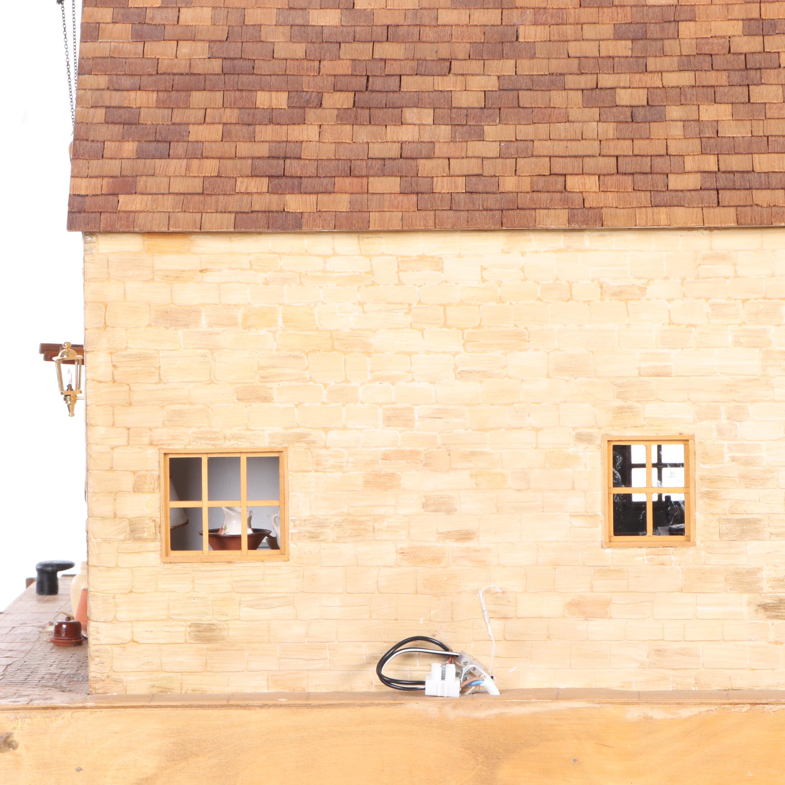 Brian Nichols Furnished Fisherman's Cottage Dollhouse Miniature, 1990