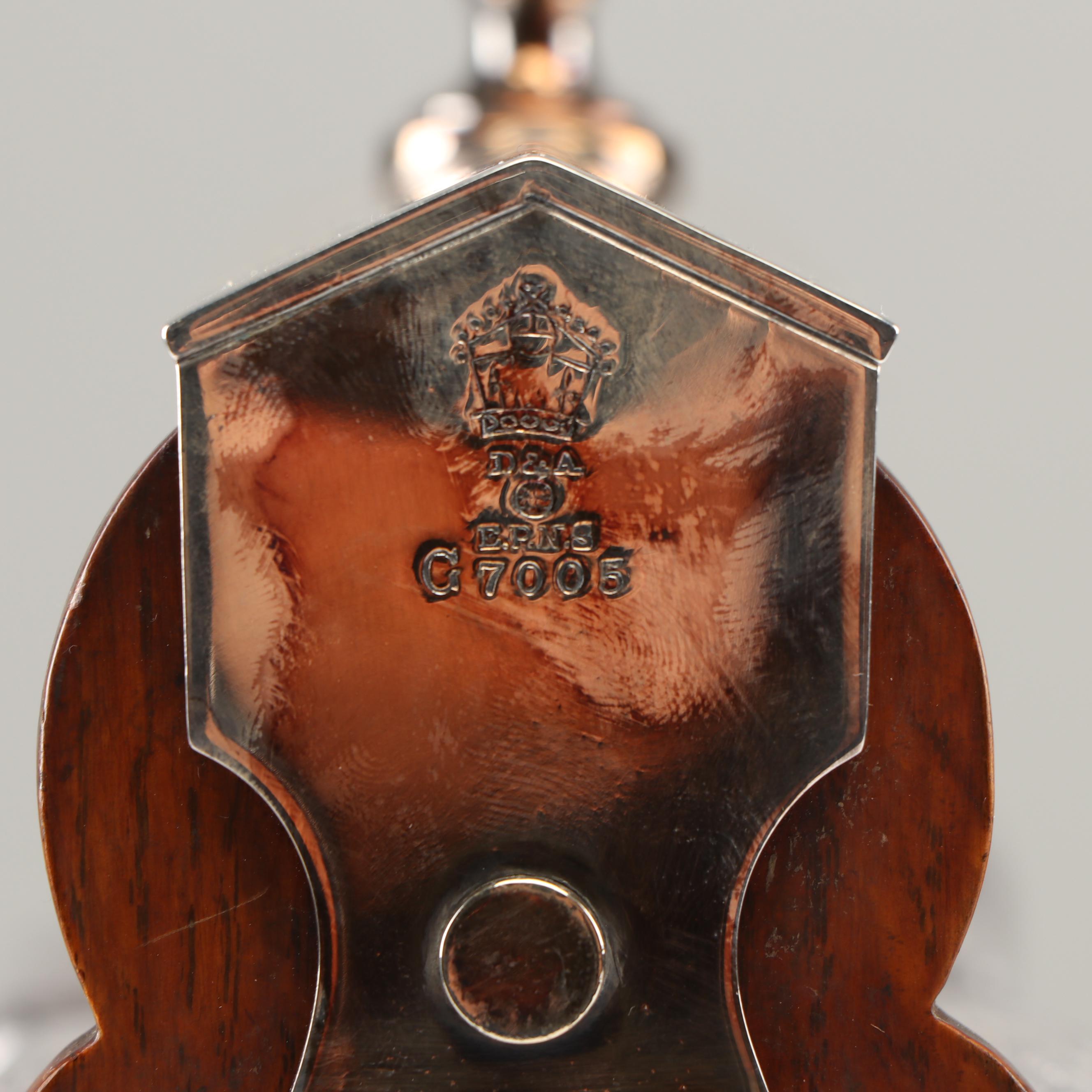 Daniel & Arter Oak and Silver Plate Tantalus, Early 20th Century