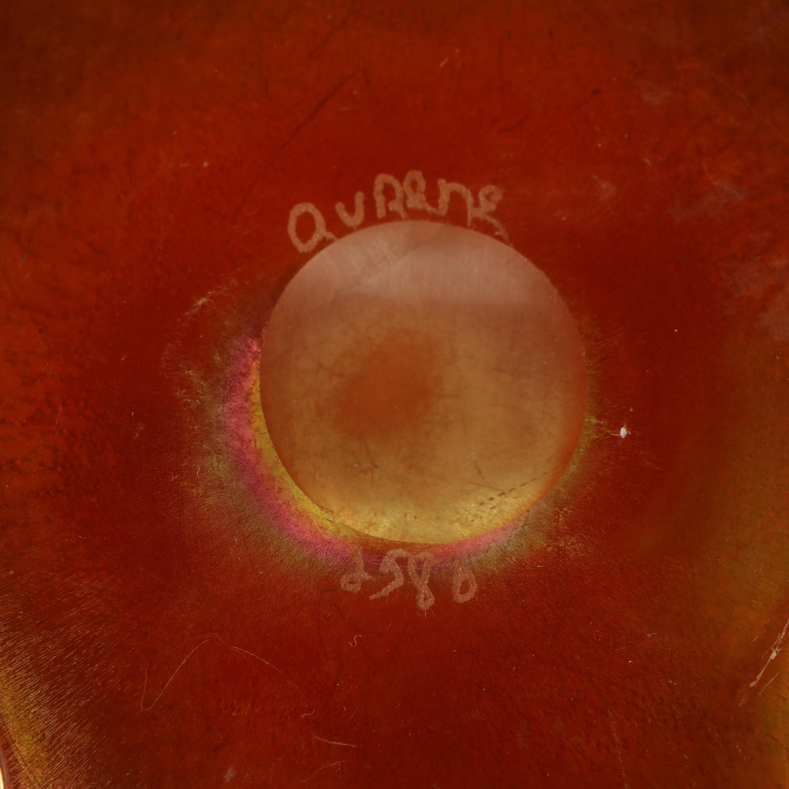 Steuben Gold Aurene Glass Centerpiece Bowl, Early 20th Century