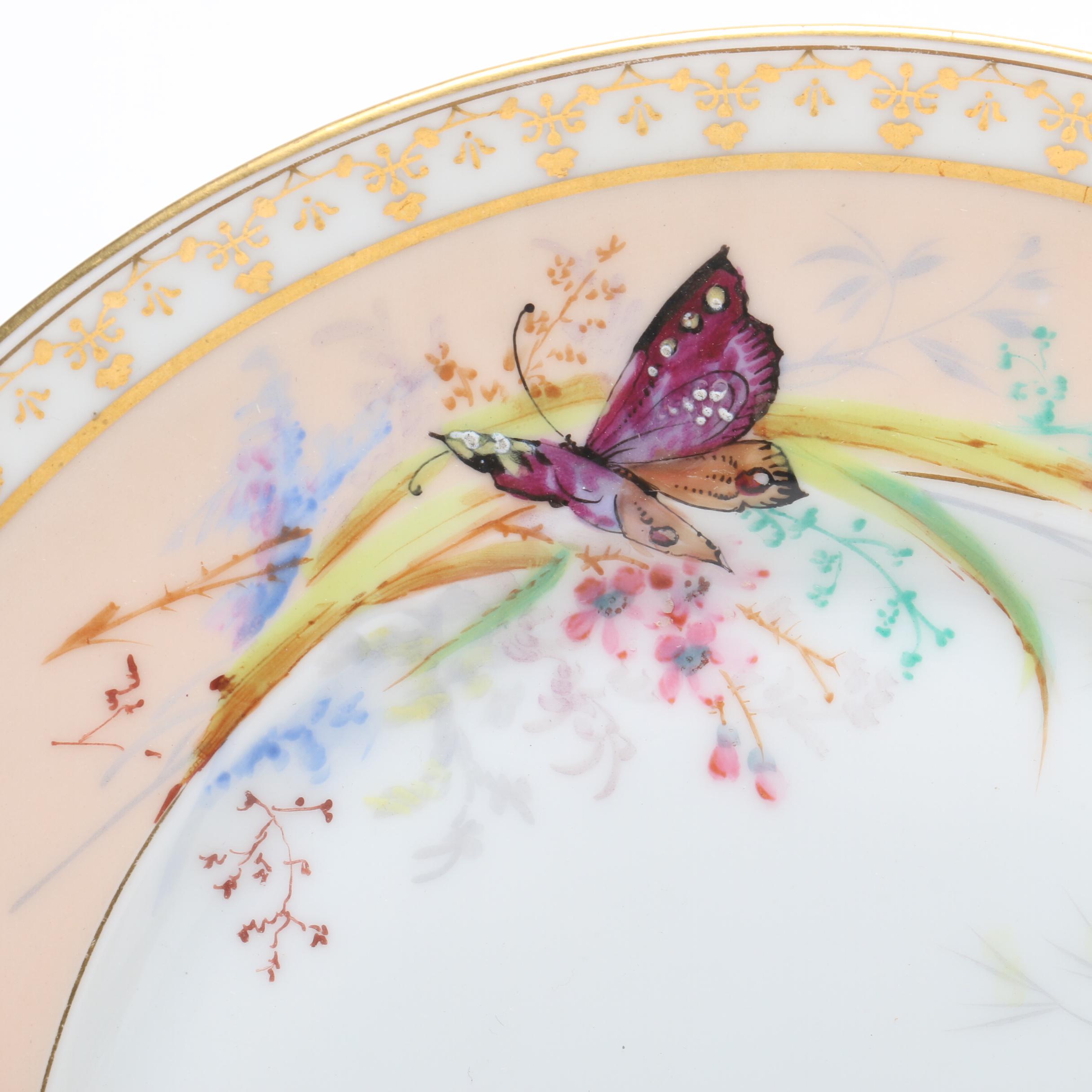 Haviland French Porcelain Dessert Plate Set, Mid to Late 19th Century