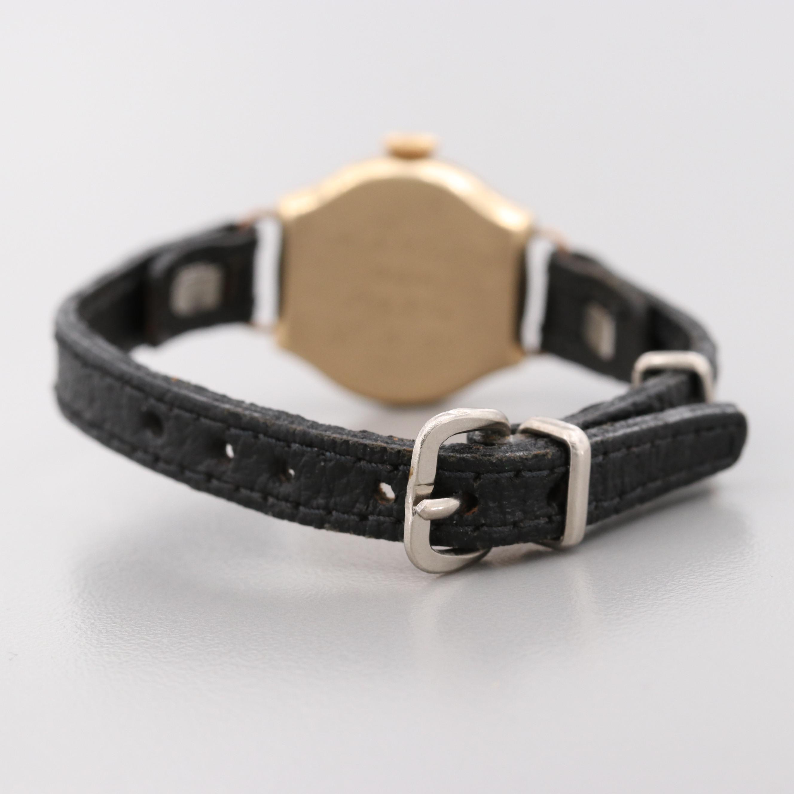 Vintage Samar 9K Yellow Gold Swiss Stem Wind Watch