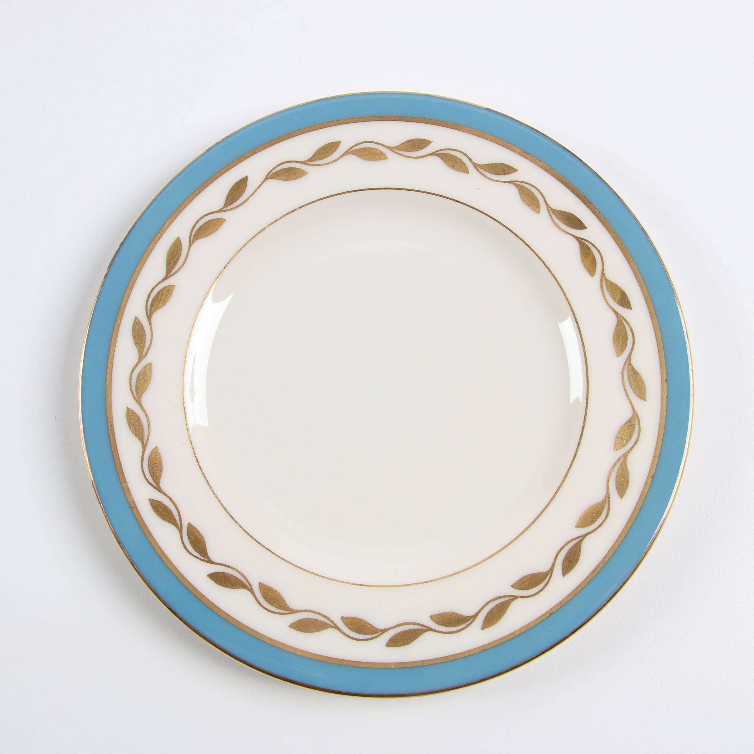 Lenox "Marlboro Blue" Bone China Dinnerware, Mid-Century