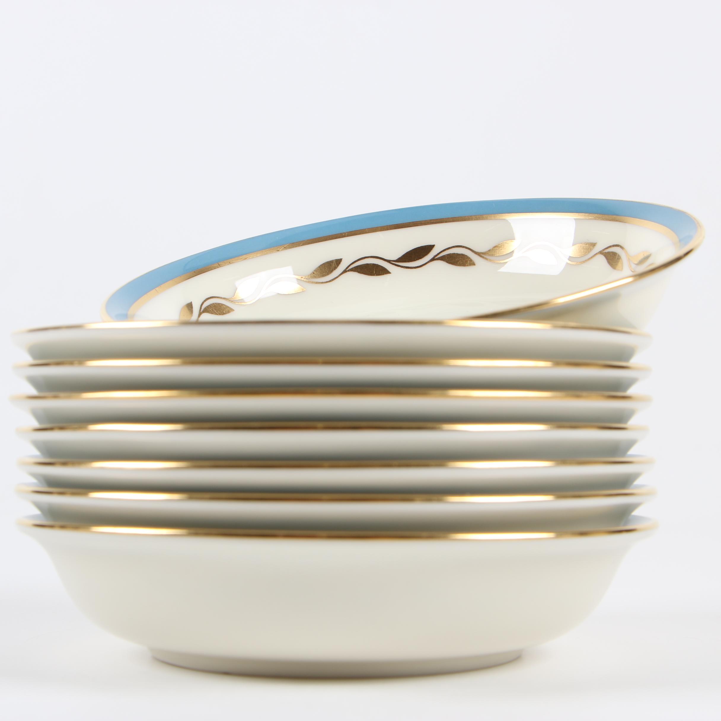 Lenox "Marlboro Blue" Bone China Dinnerware, Mid-Century