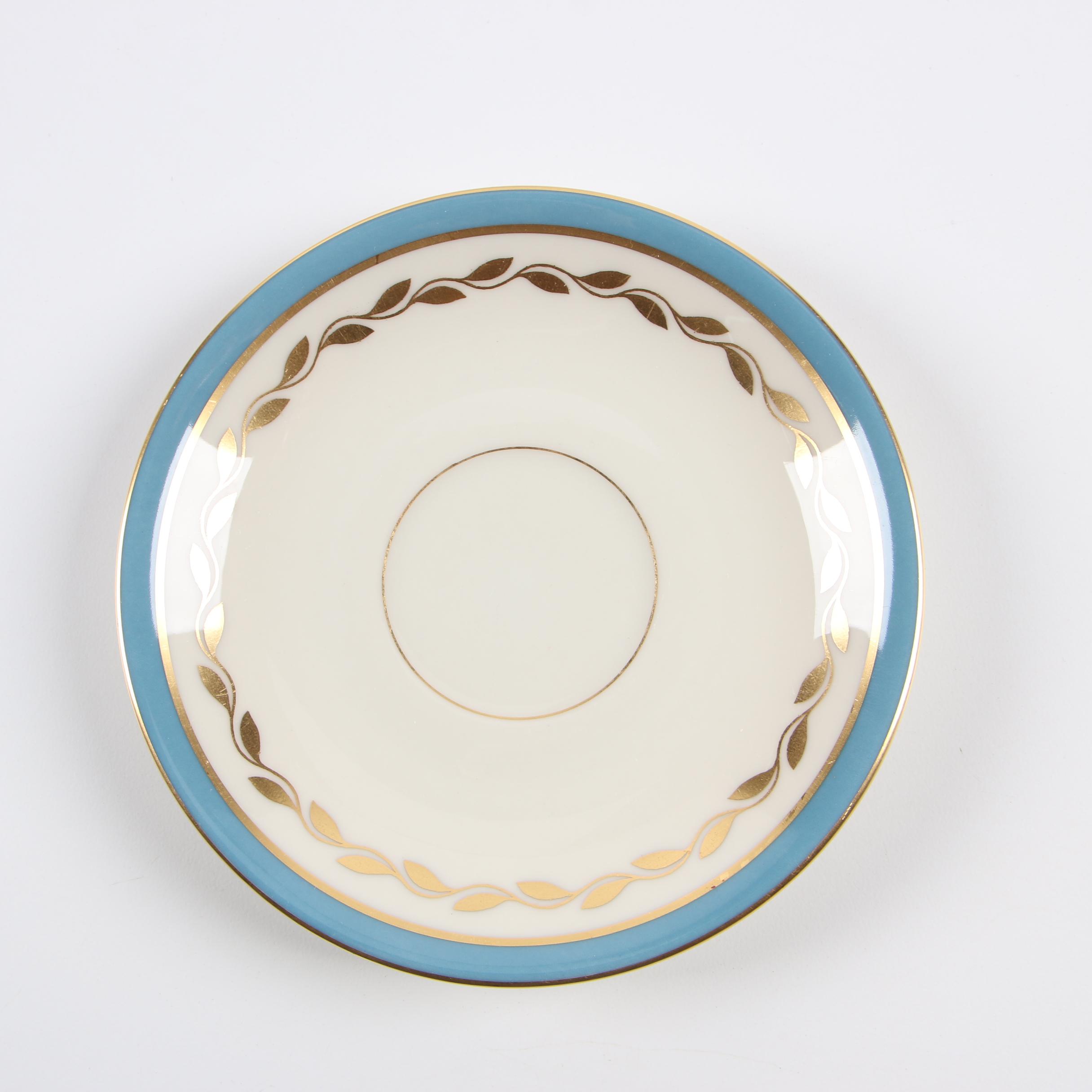 Lenox "Marlboro Blue" Bone China Dinnerware, Mid-Century