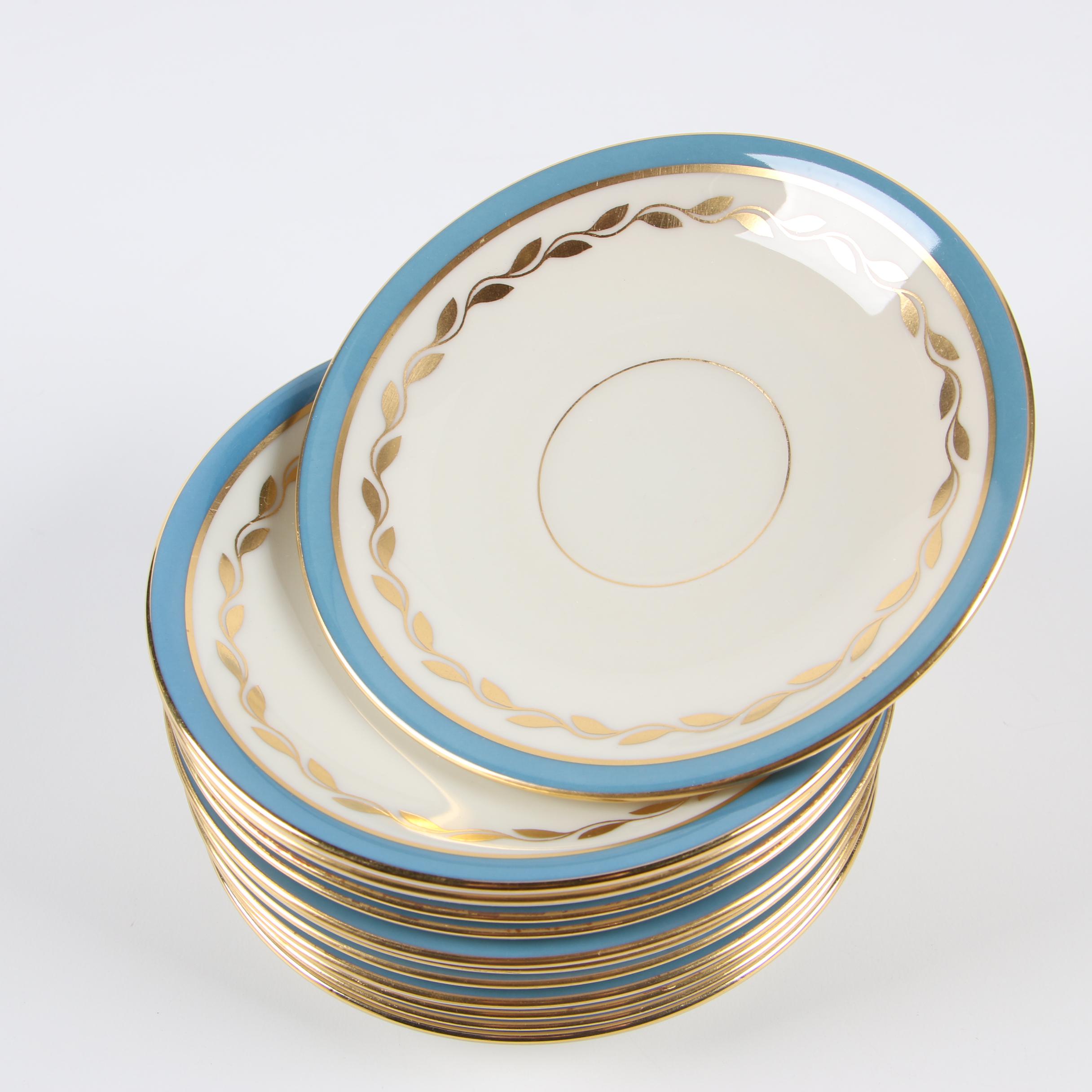 Lenox "Marlboro Blue" Bone China Dinnerware, Mid-Century