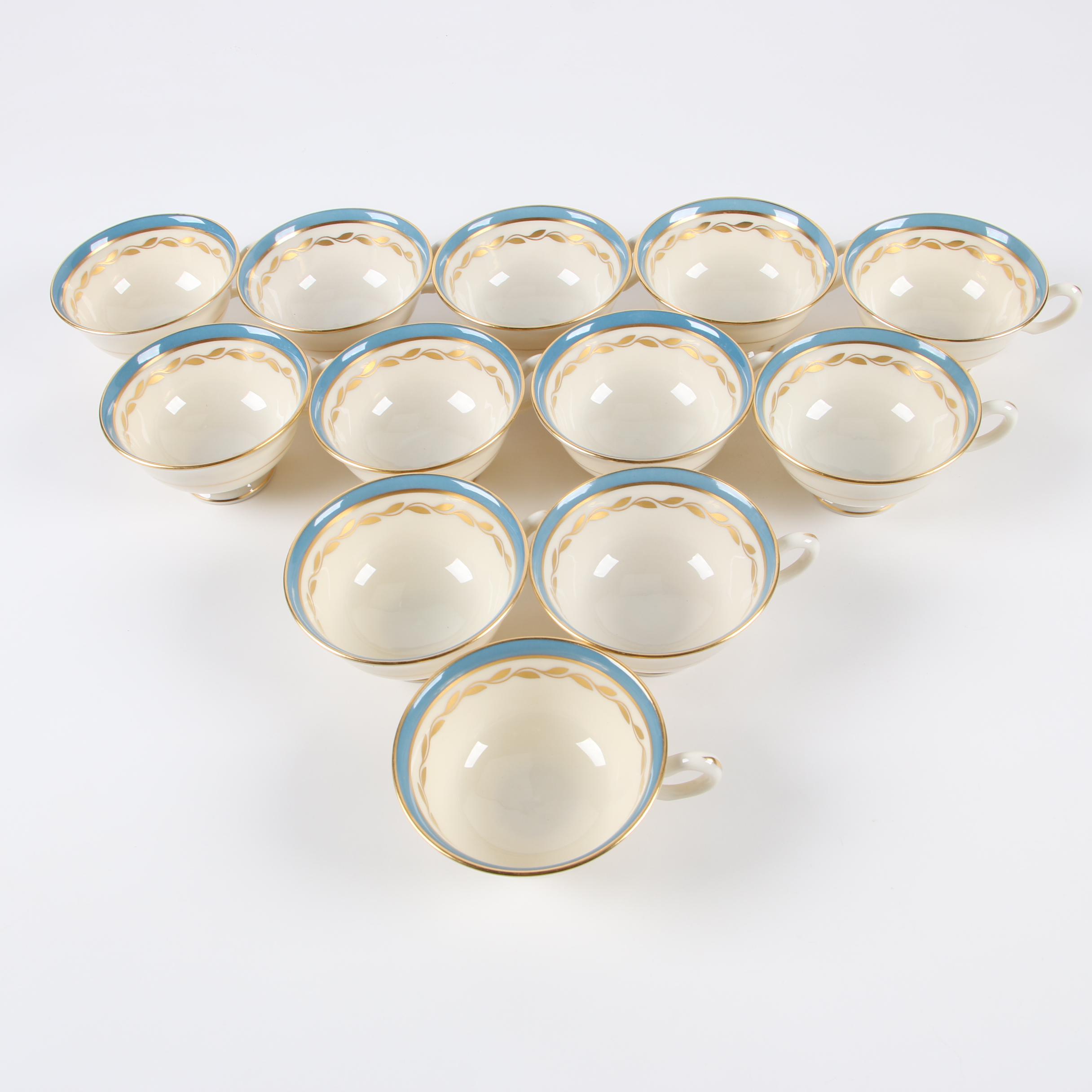 Lenox "Marlboro Blue" Bone China Dinnerware, Mid-Century