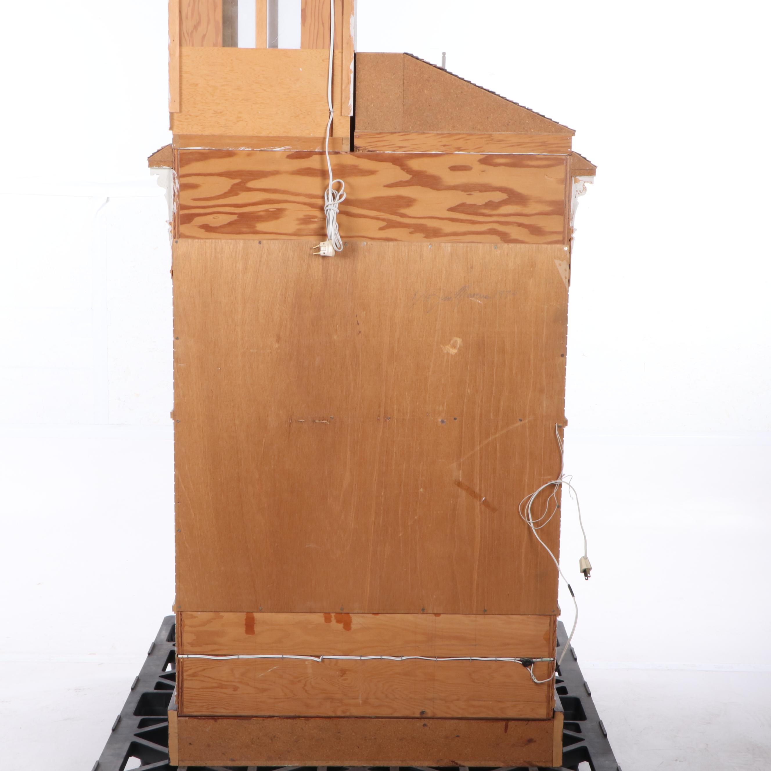 Jim Marcus Victorian Style Electrified Dollhouse with Miniatures