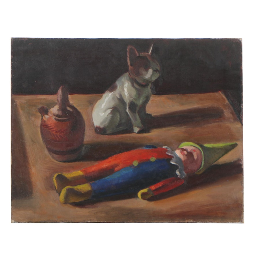 Late 20th Century Still Life Oil Painting