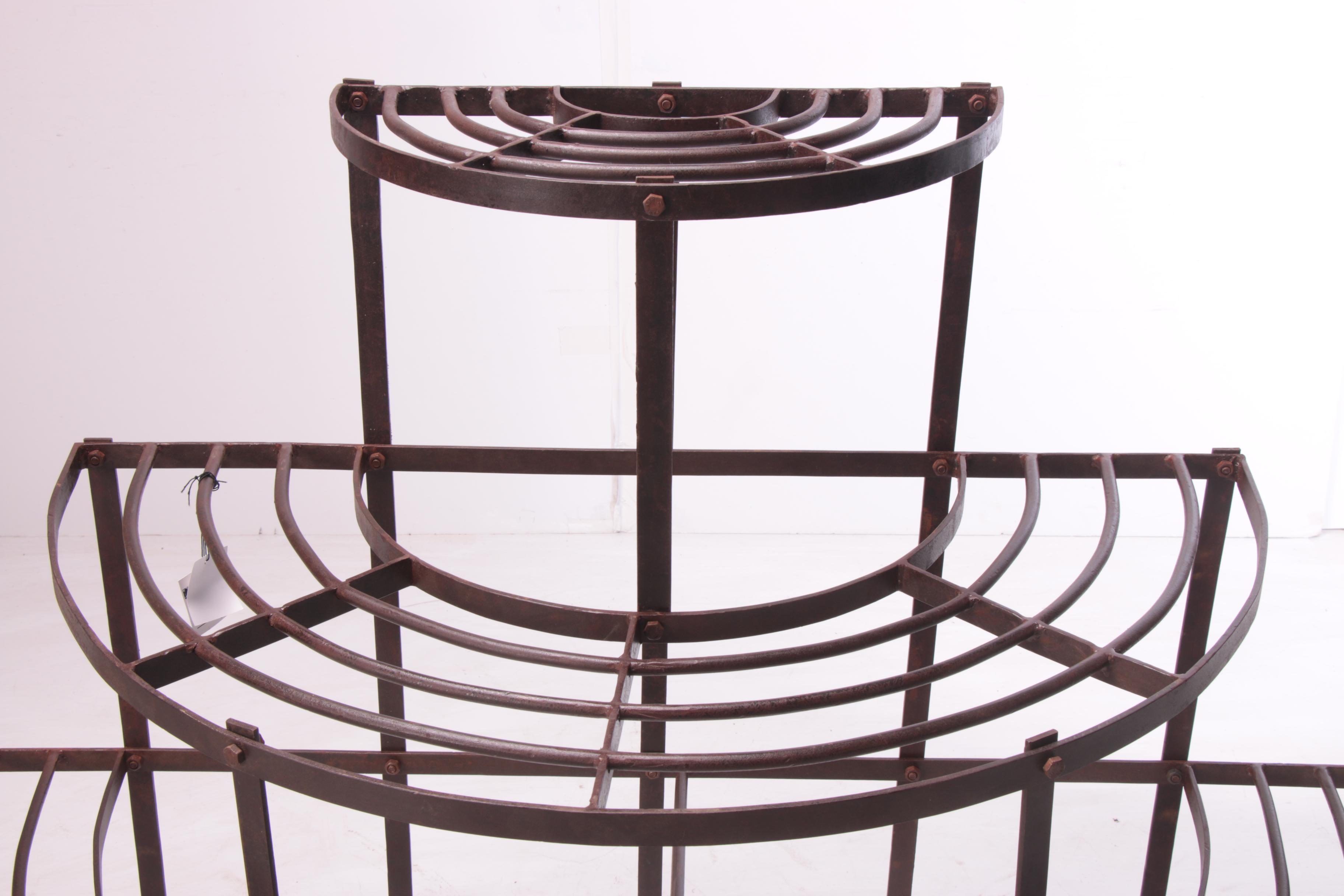 Industrial Style Wrought Iron Florist Display Plant Stand