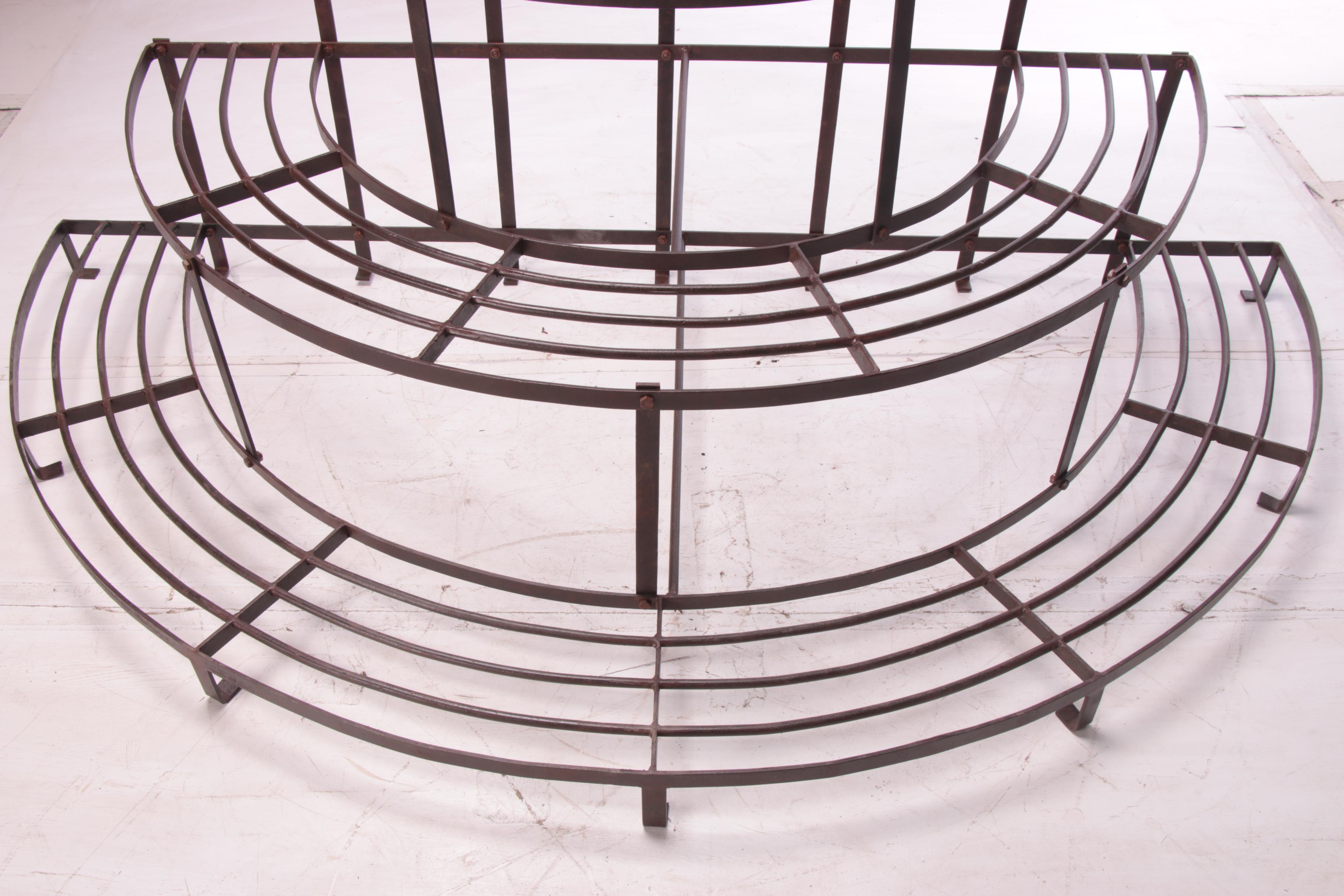 Industrial Style Wrought Iron Florist Display Plant Stand