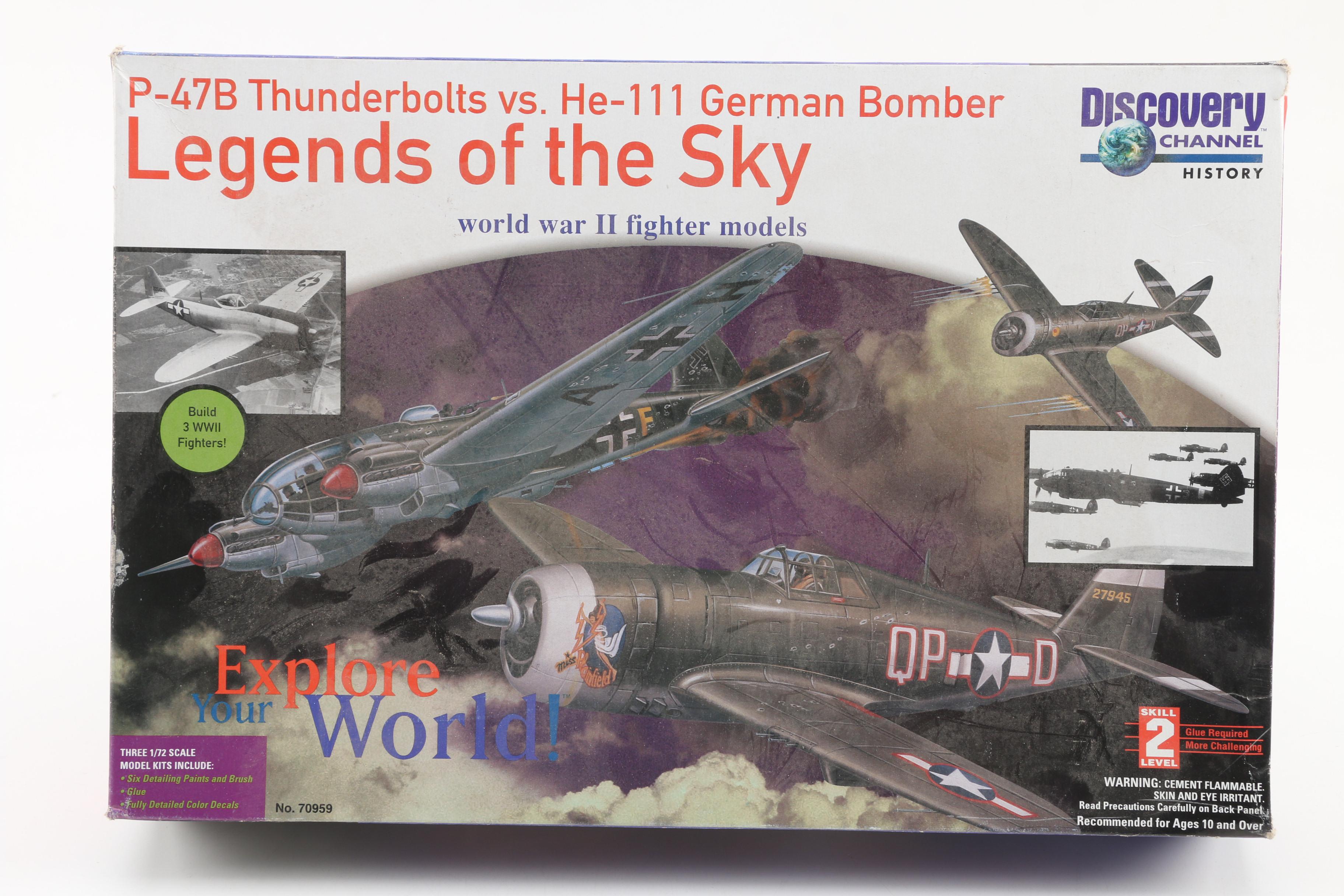 American and German World War II Airplane Model Kits
