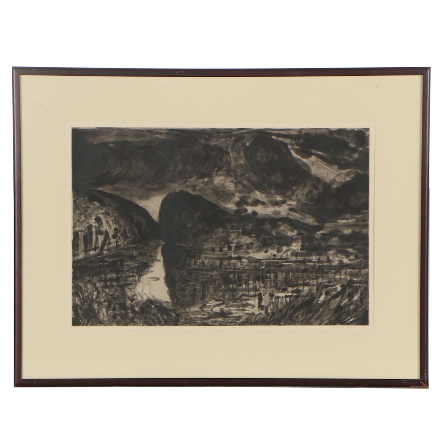 Nancy Friese 1992 Etching "River/Riviere"