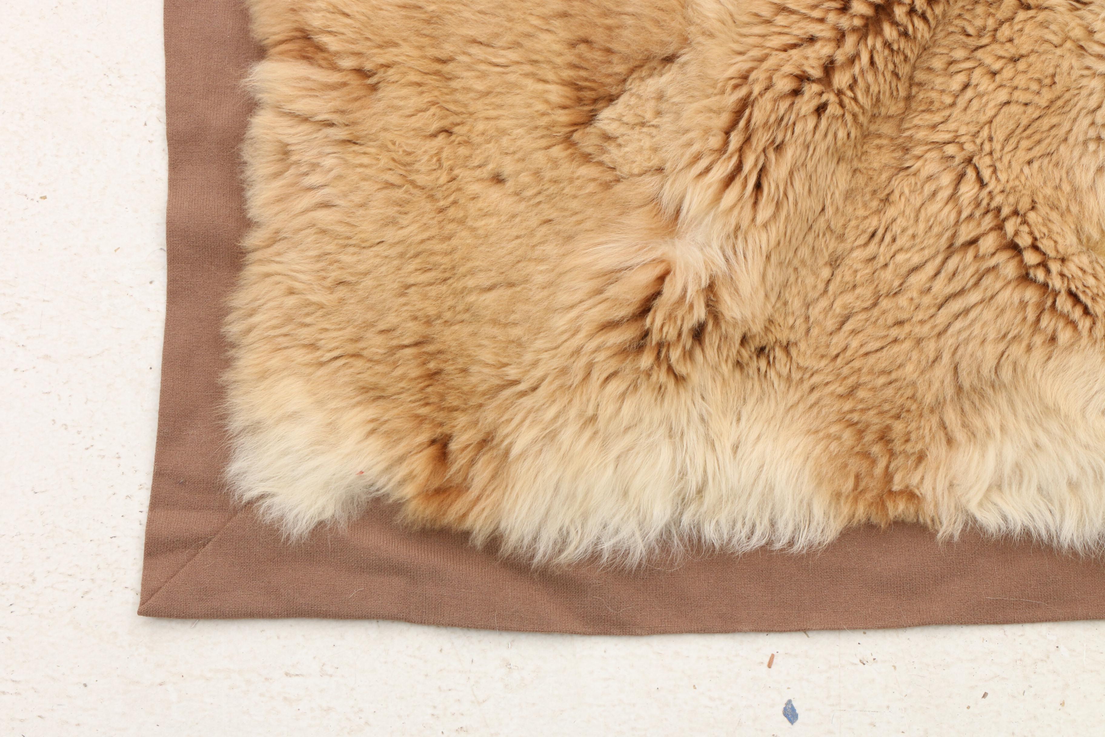 Talat Paneled Argentinian Vicuna Pelt Blanket