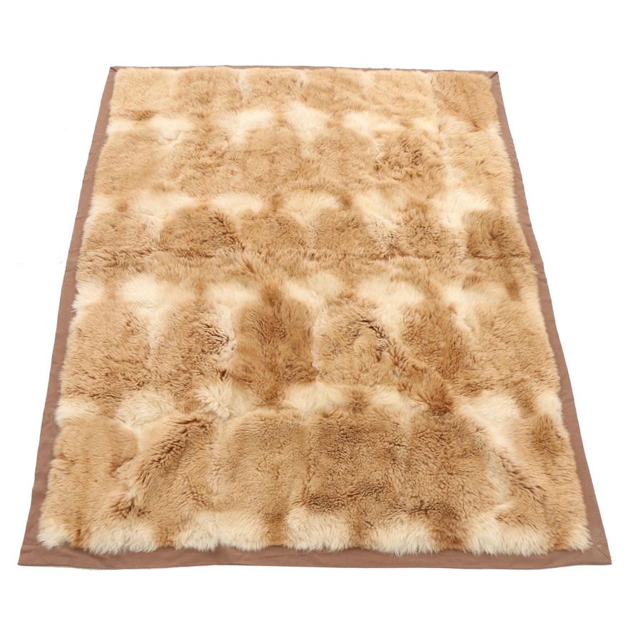 Talat Paneled Argentinian Vicuna Pelt Blanket