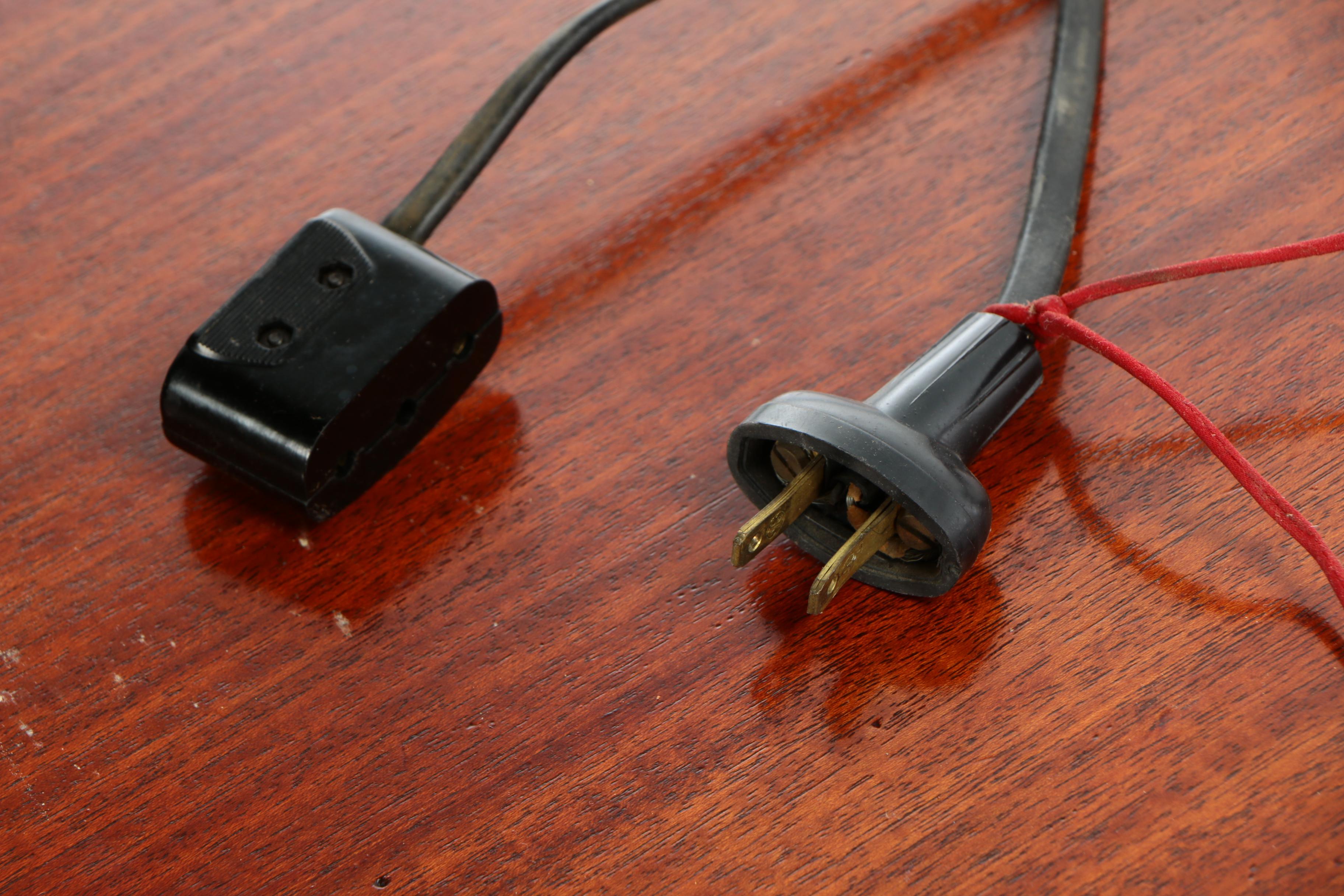 Mid Century Modern Singer Model 301 Sewing Machine Table and Stool, 1950s