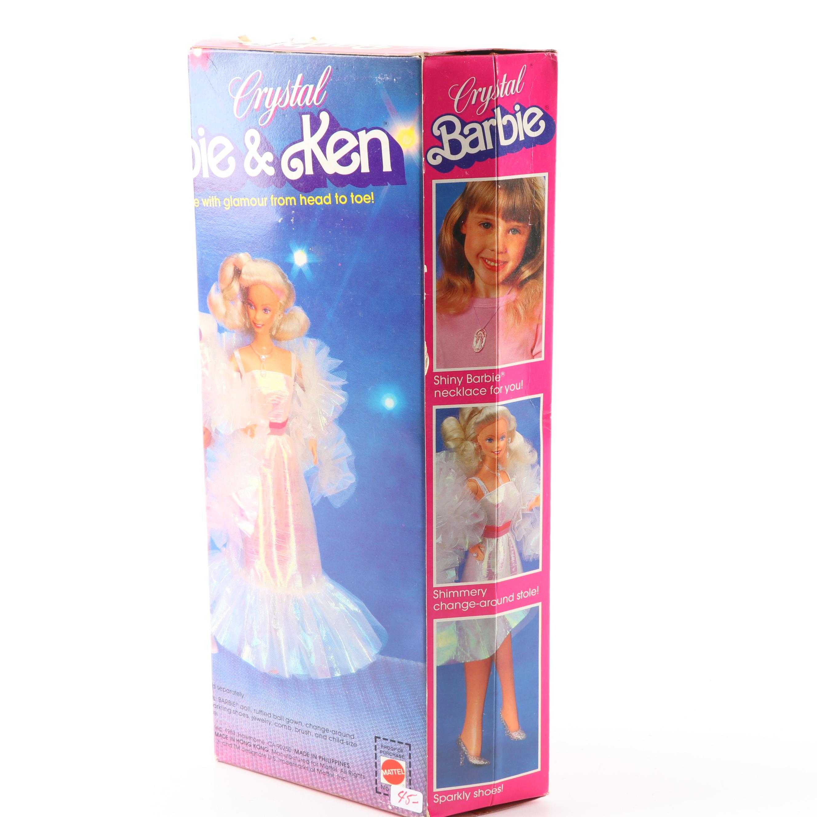 "Golden Dream" Barbie and "Crystal" Barbie and Ken Dolls