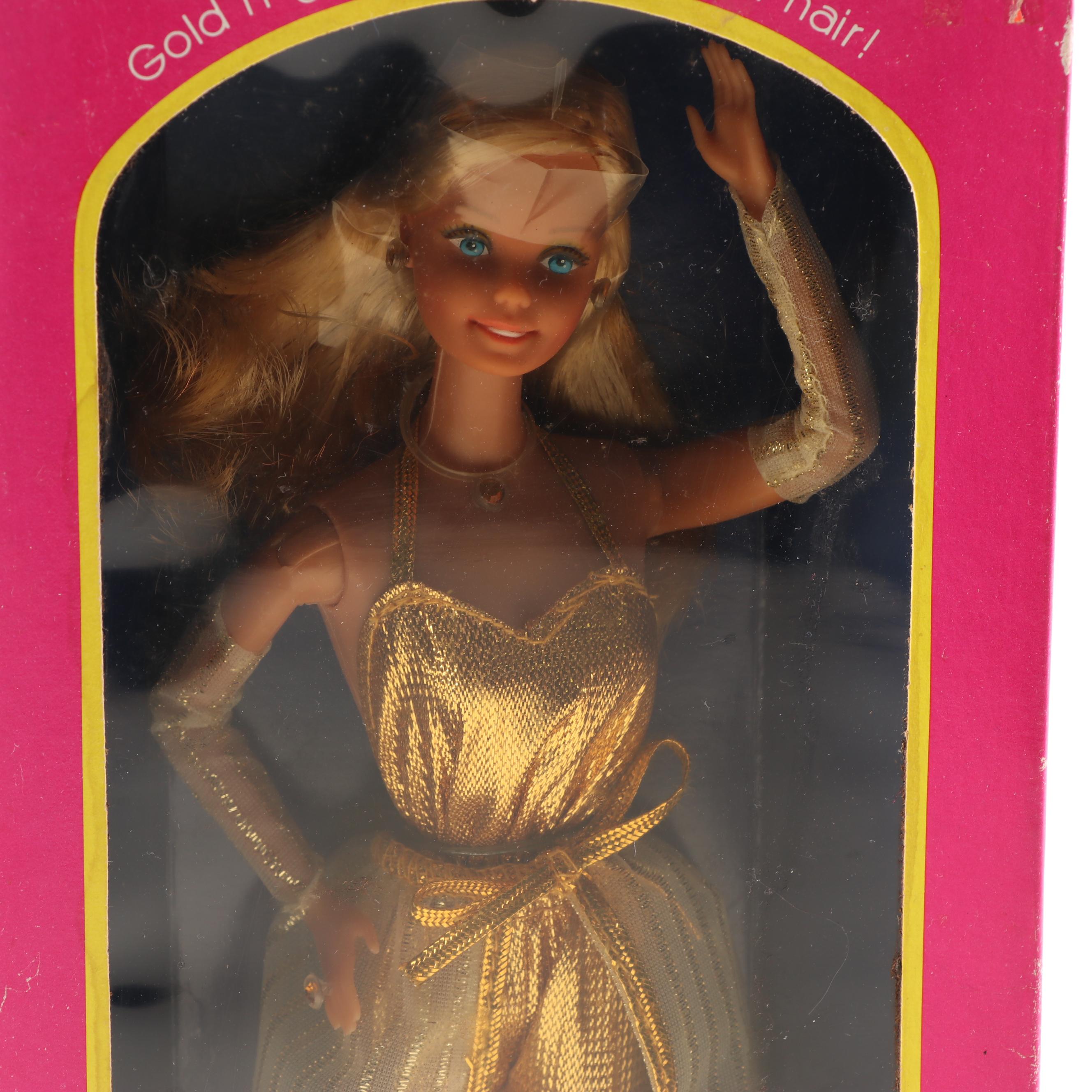 "Golden Dream" Barbie and "Crystal" Barbie and Ken Dolls