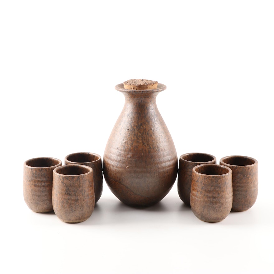 Hand Thrown Stoneware Sake Set
