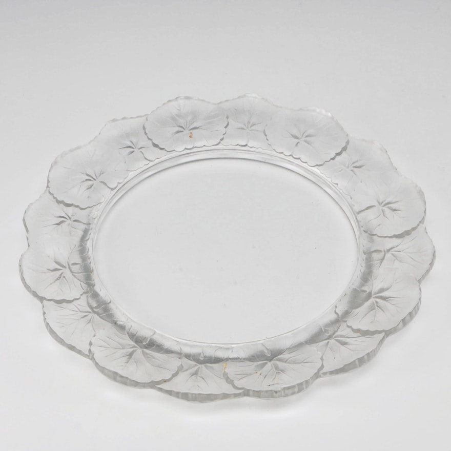 Lalique "Honfleur" Crystal Dinner Plate