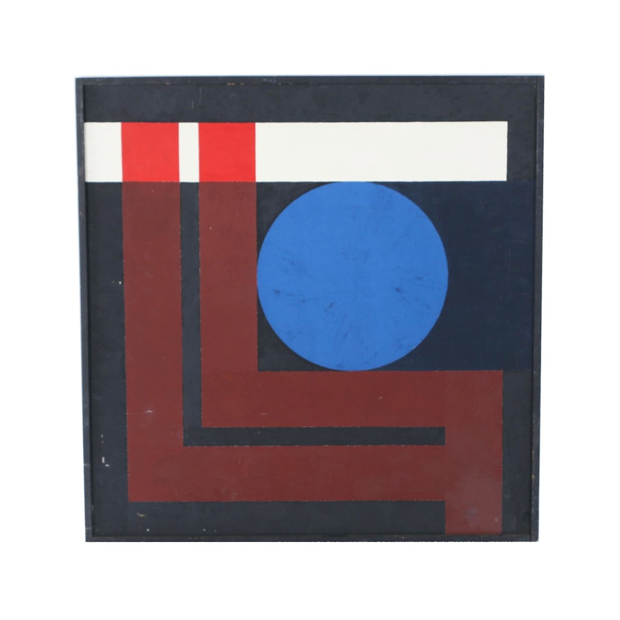 David Camele Abstract Geometric Oil Painting