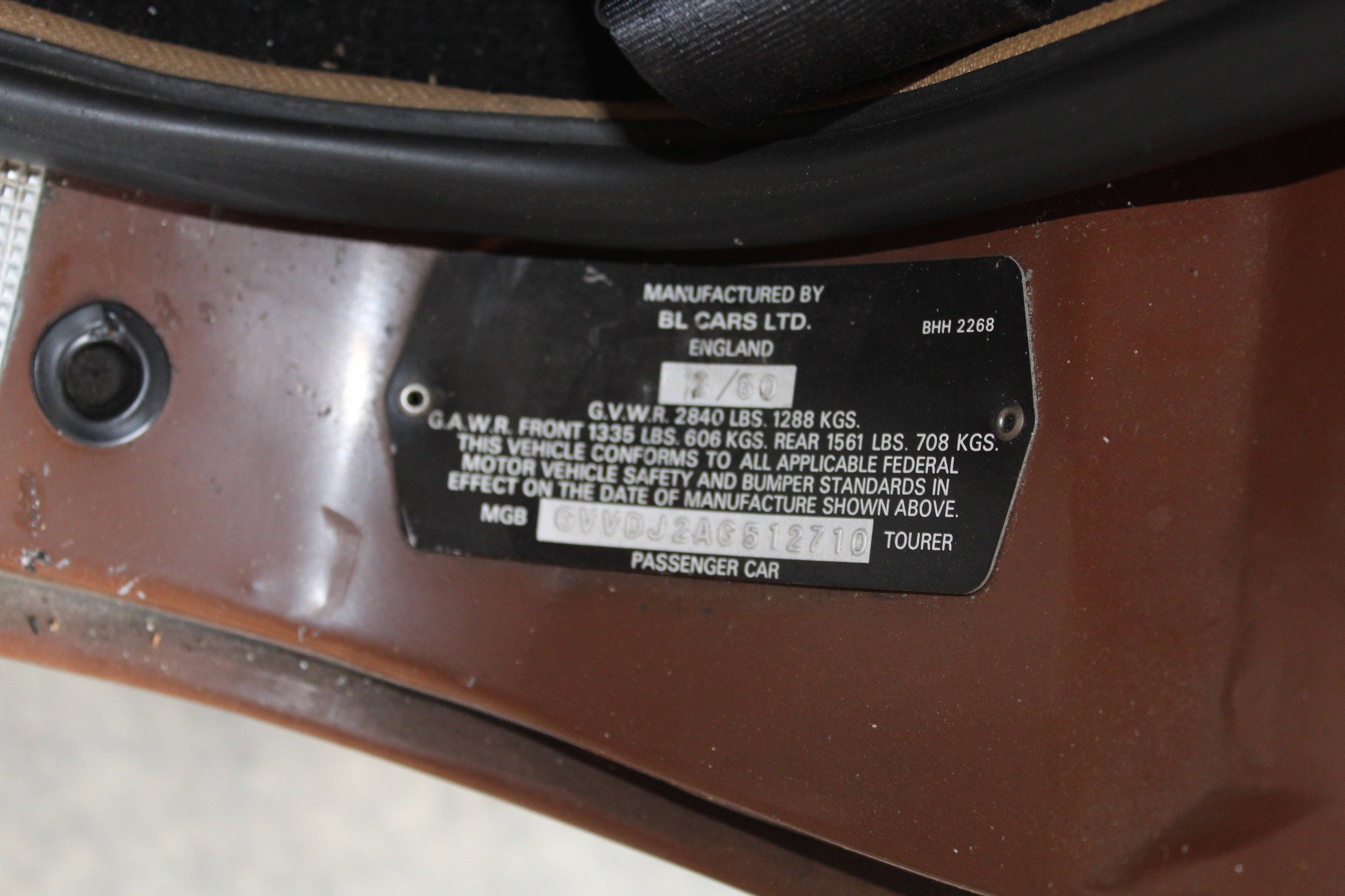 1980 MG MGB Two-Door Drop-Top Convertible