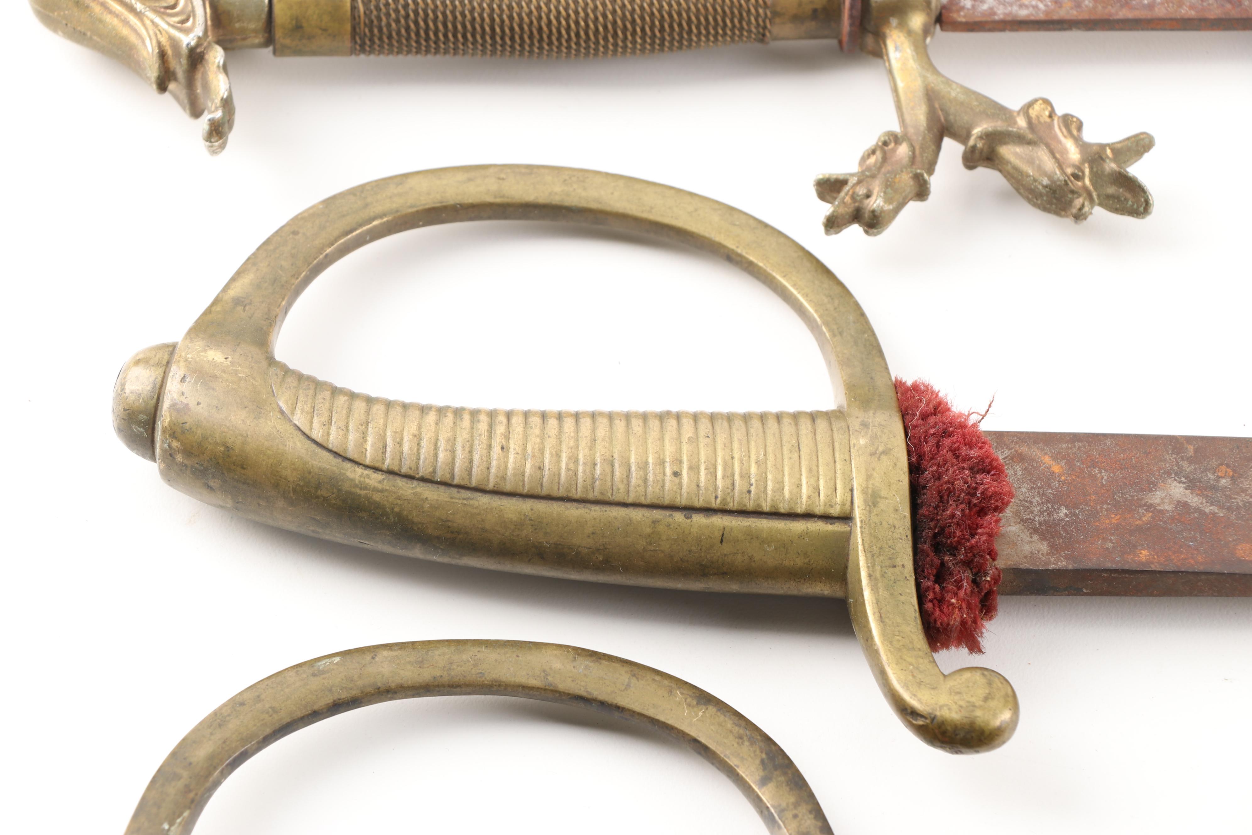 Continental Style Briquet Sabres and Dragon-Hilted Fantasy Sword