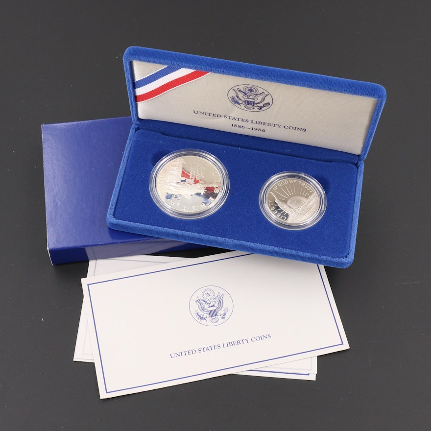 A 1986 Statue of Liberty Commemorative Coin Proof Set