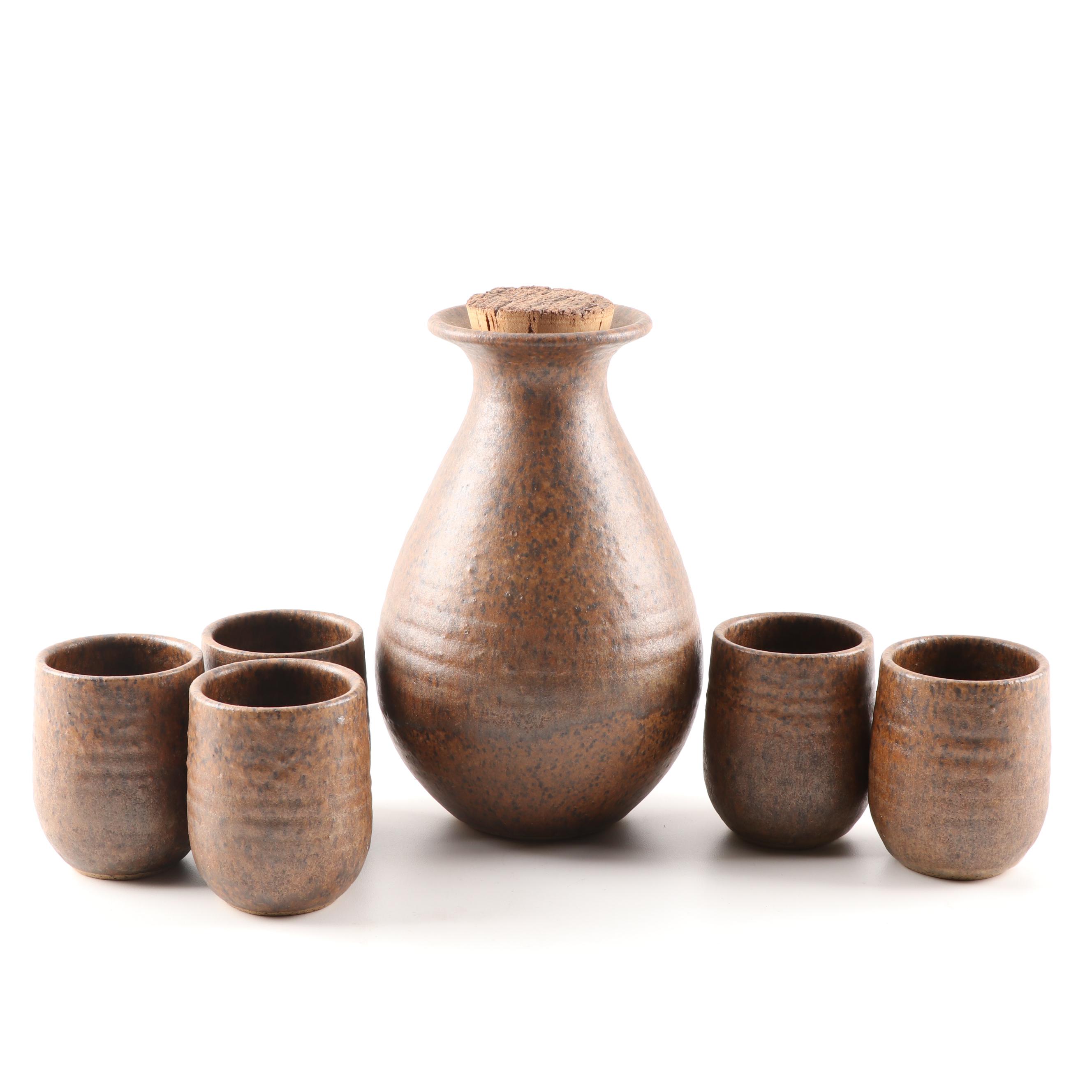 Hand Thrown Stoneware Sake Set