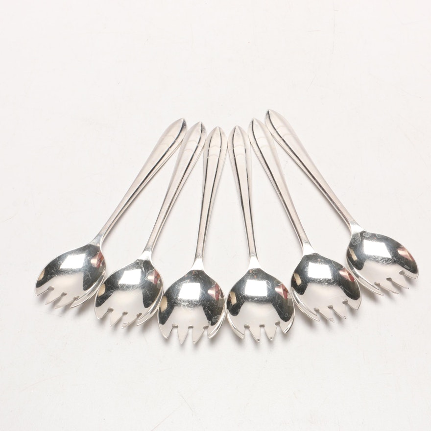 Six Sheffield Silver Plated Cocktail Sporks