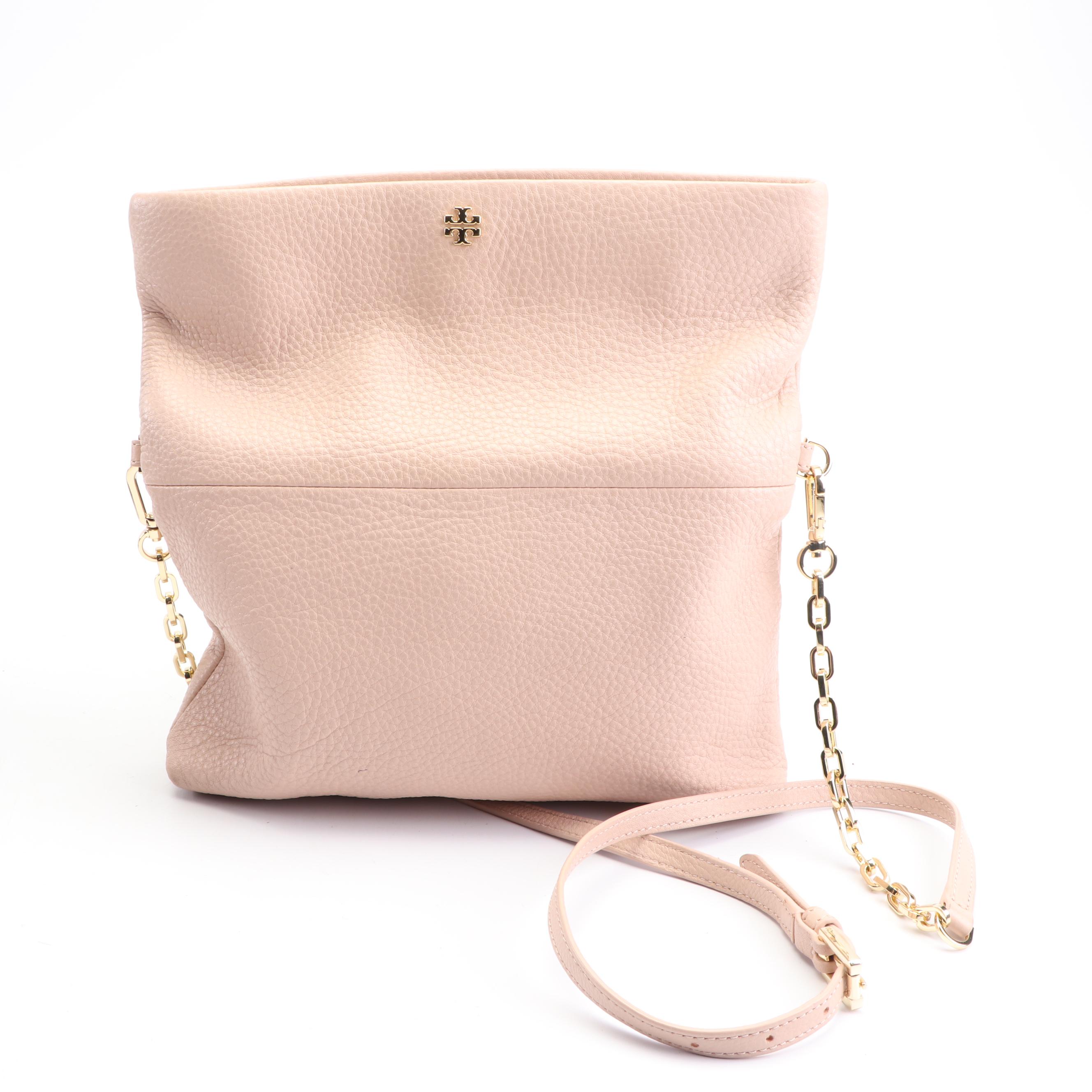 Longchamp Dyed Calf Hair Crossbody and Tory Burch Leather Foldover Crossbody Bag