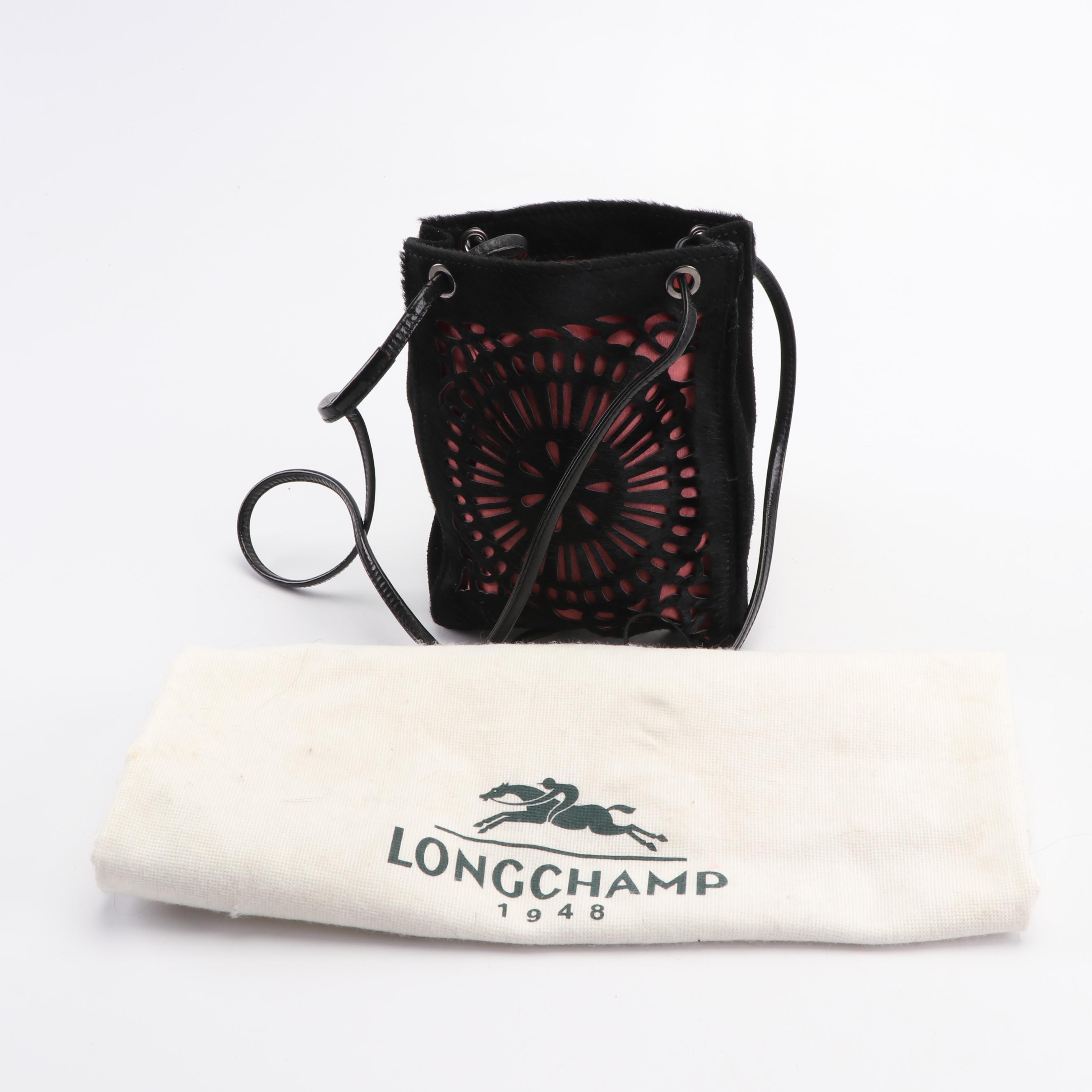 Longchamp Dyed Calf Hair Crossbody and Tory Burch Leather Foldover Crossbody Bag