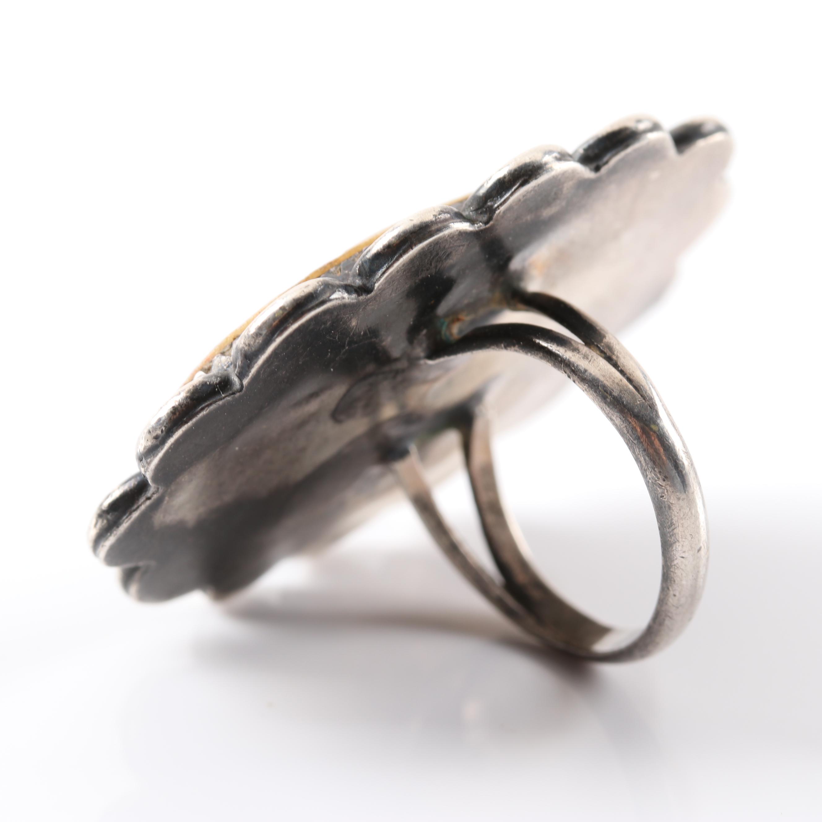 Sterling Silver Mother of Pearl Inlay Rings
